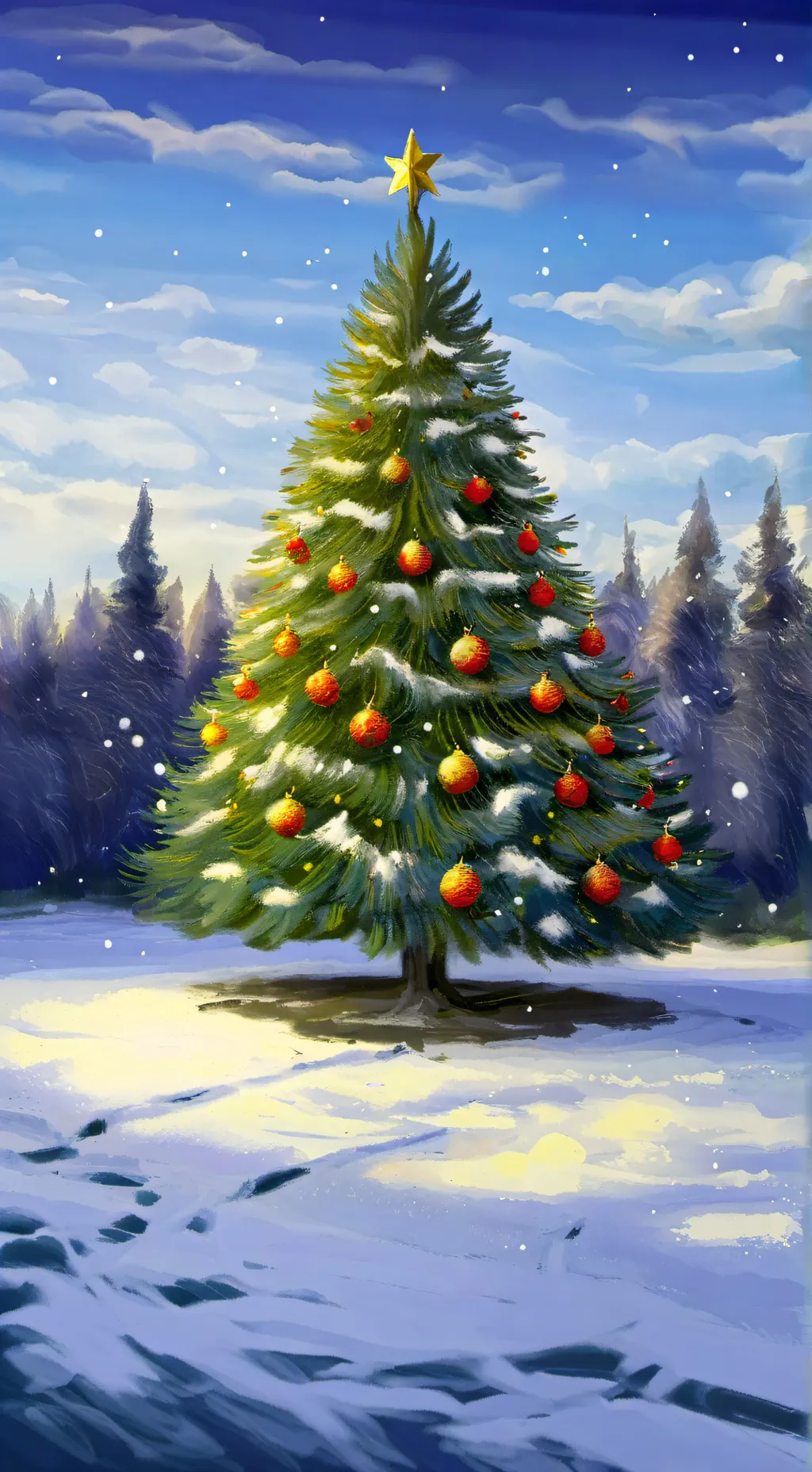 ai character: TADC CHRISTMAS background