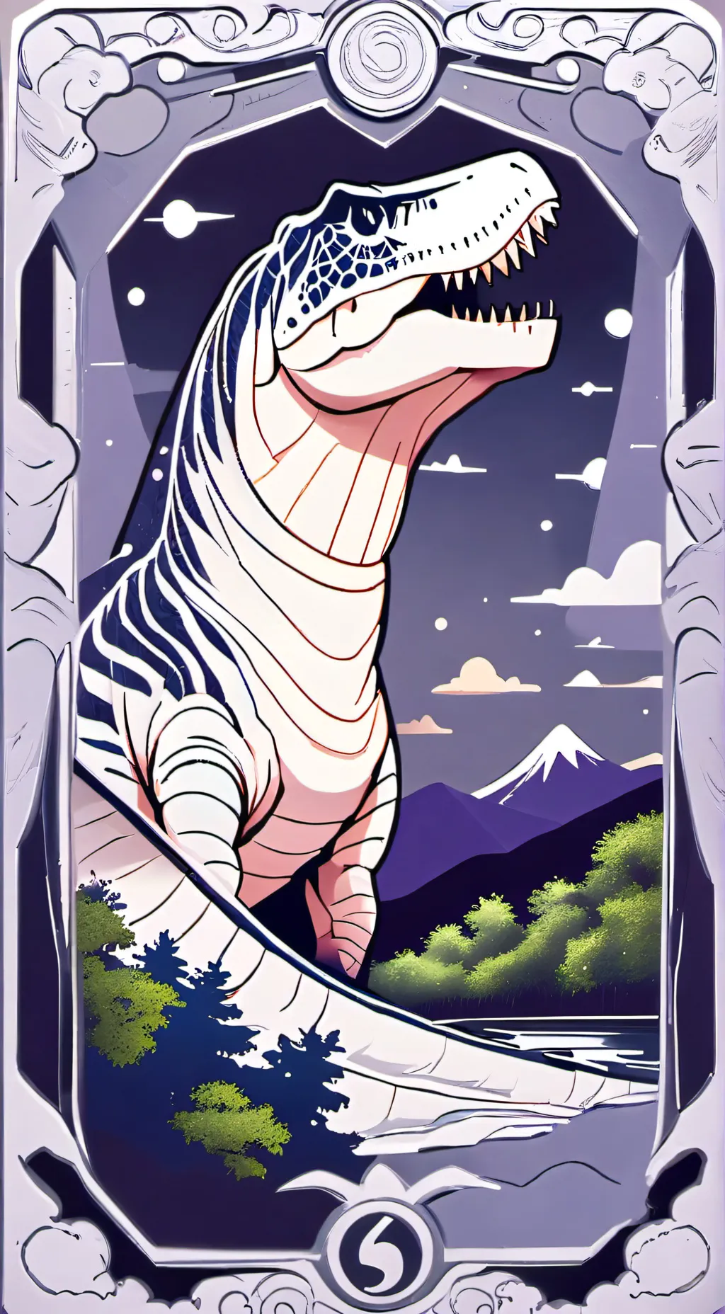 ai character: t-rex  background