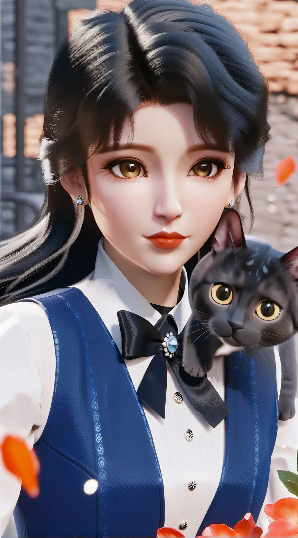 ai character: Un gato  background