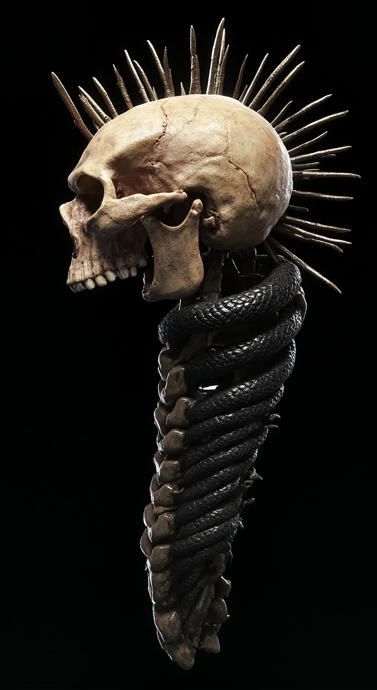 ai character: SkullSpine background
