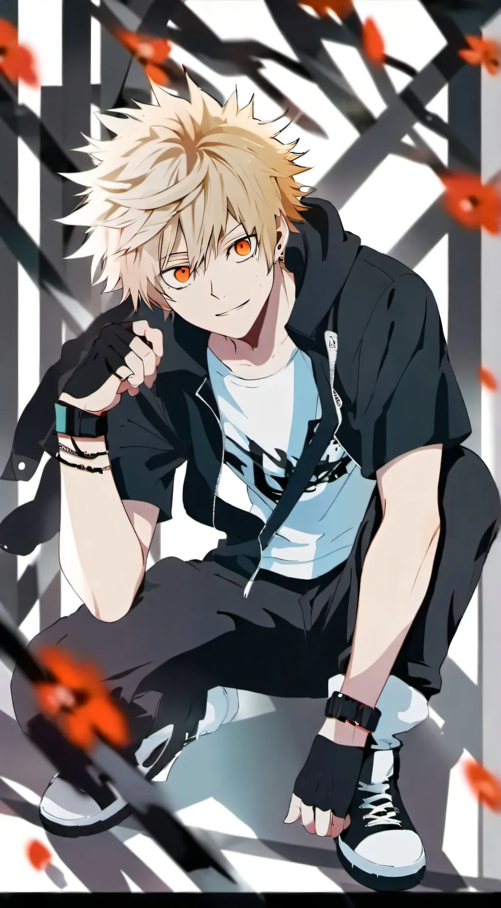 ai character: katsuki bakugo  background