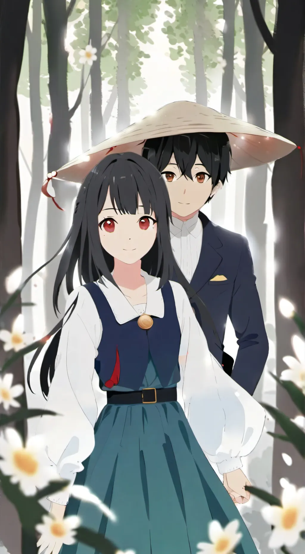 ai character: sky and max background