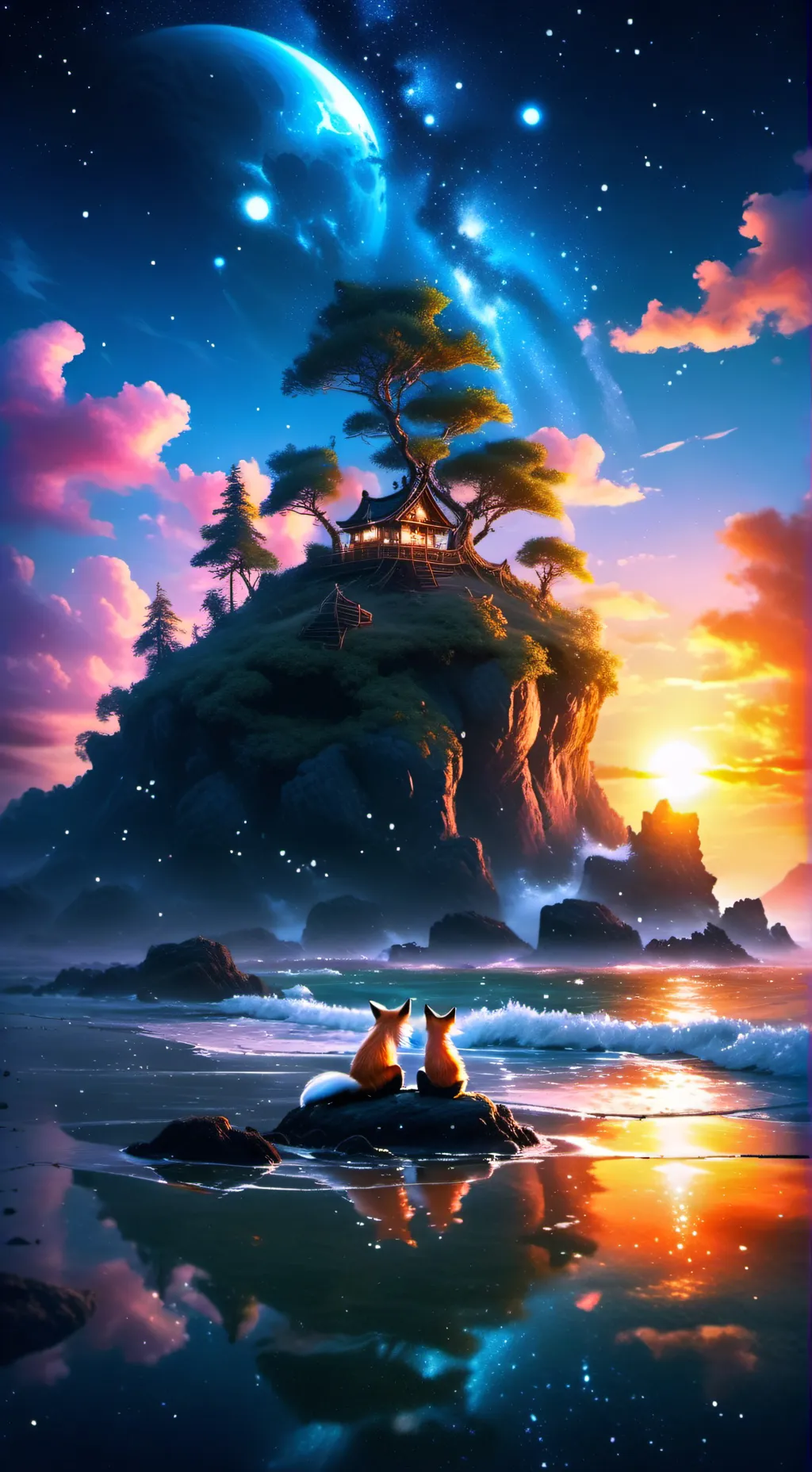 ai character: stranded home background