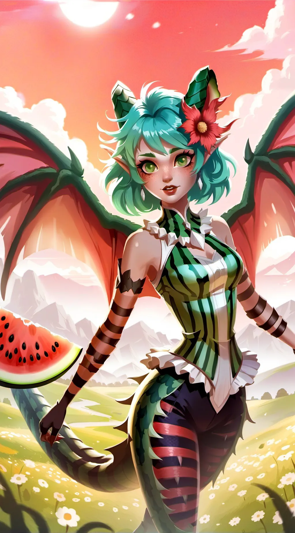ai character: Melona Melonheart background