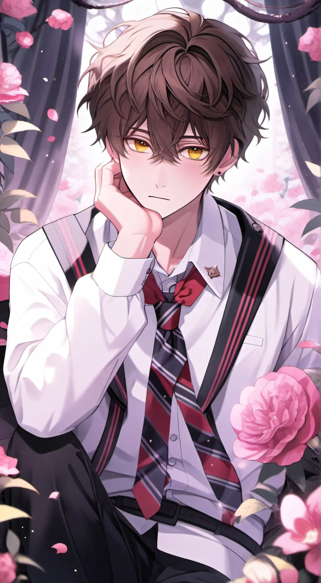 ai character: 😟Justin 😣 background