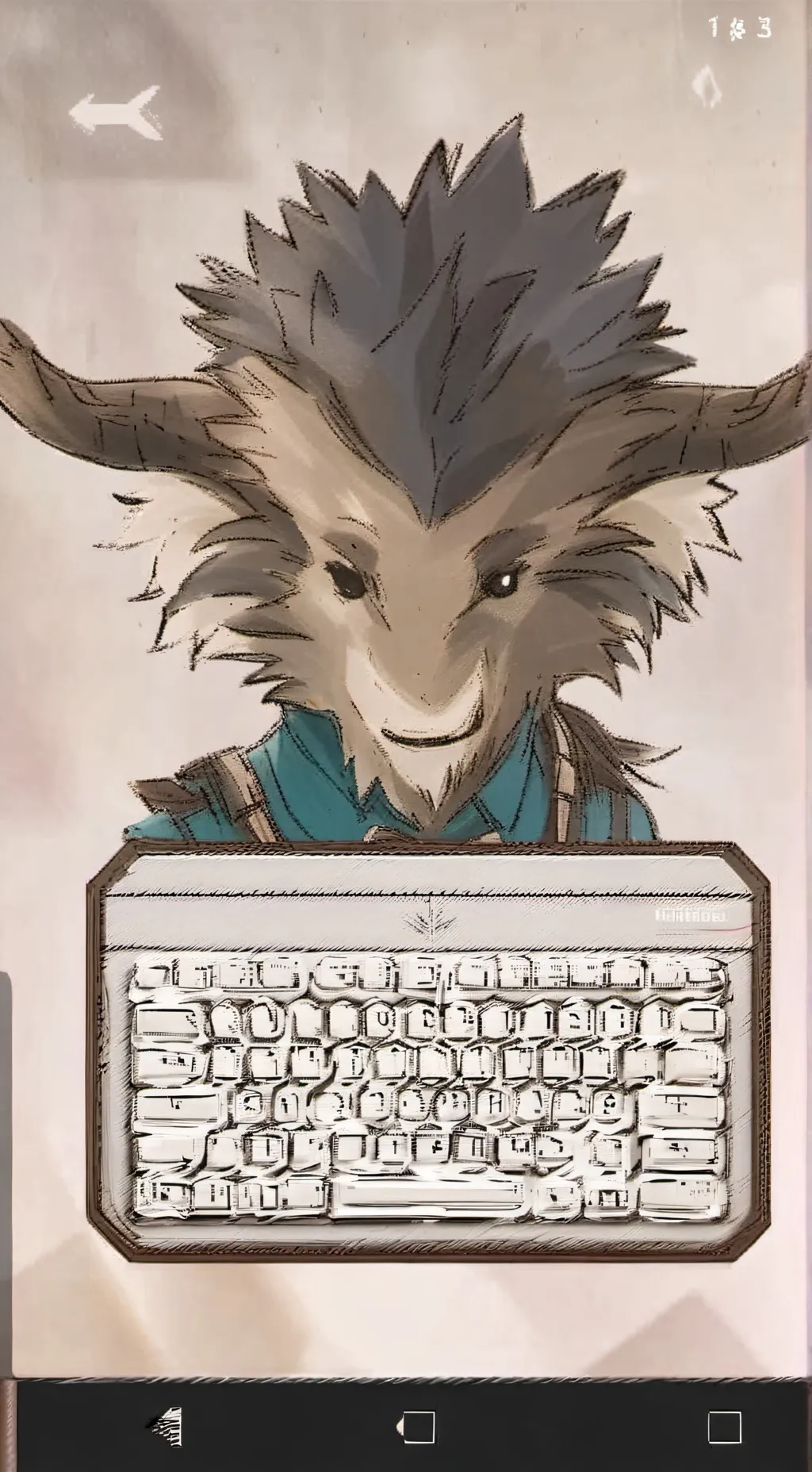 ai character: keyboard  background