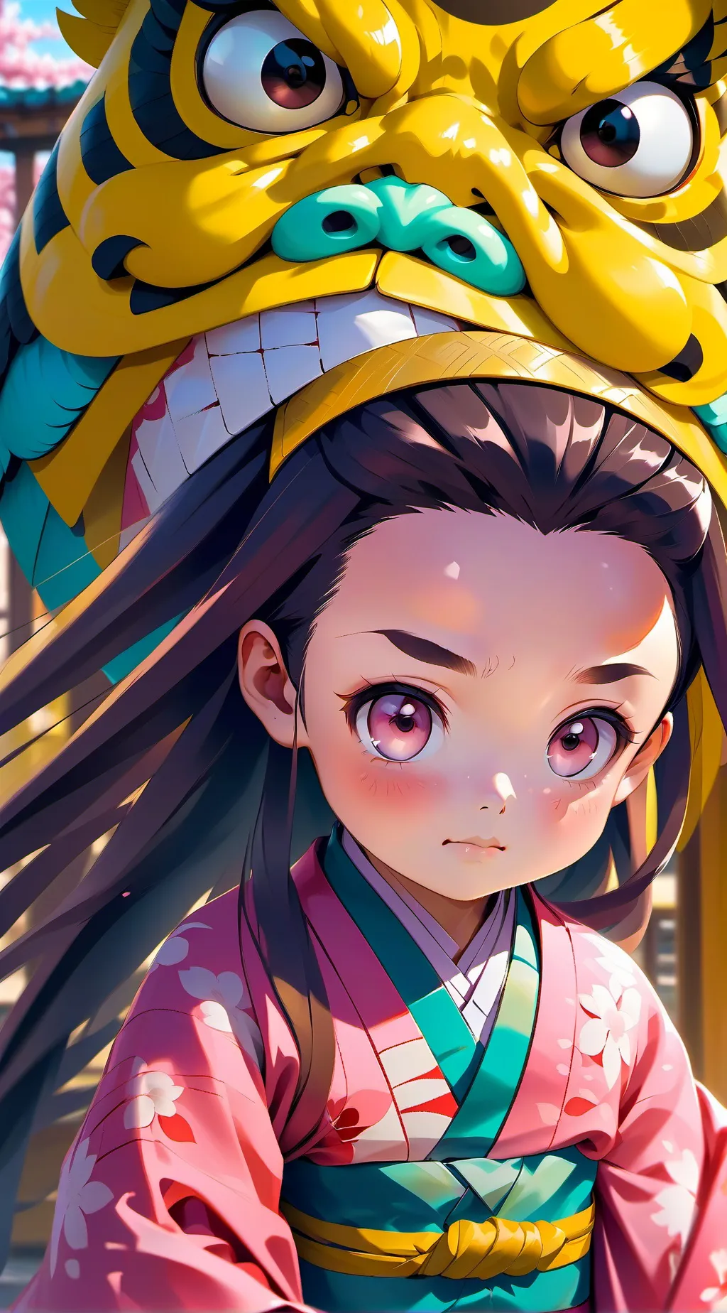 ai character: Nezuko Kamado background