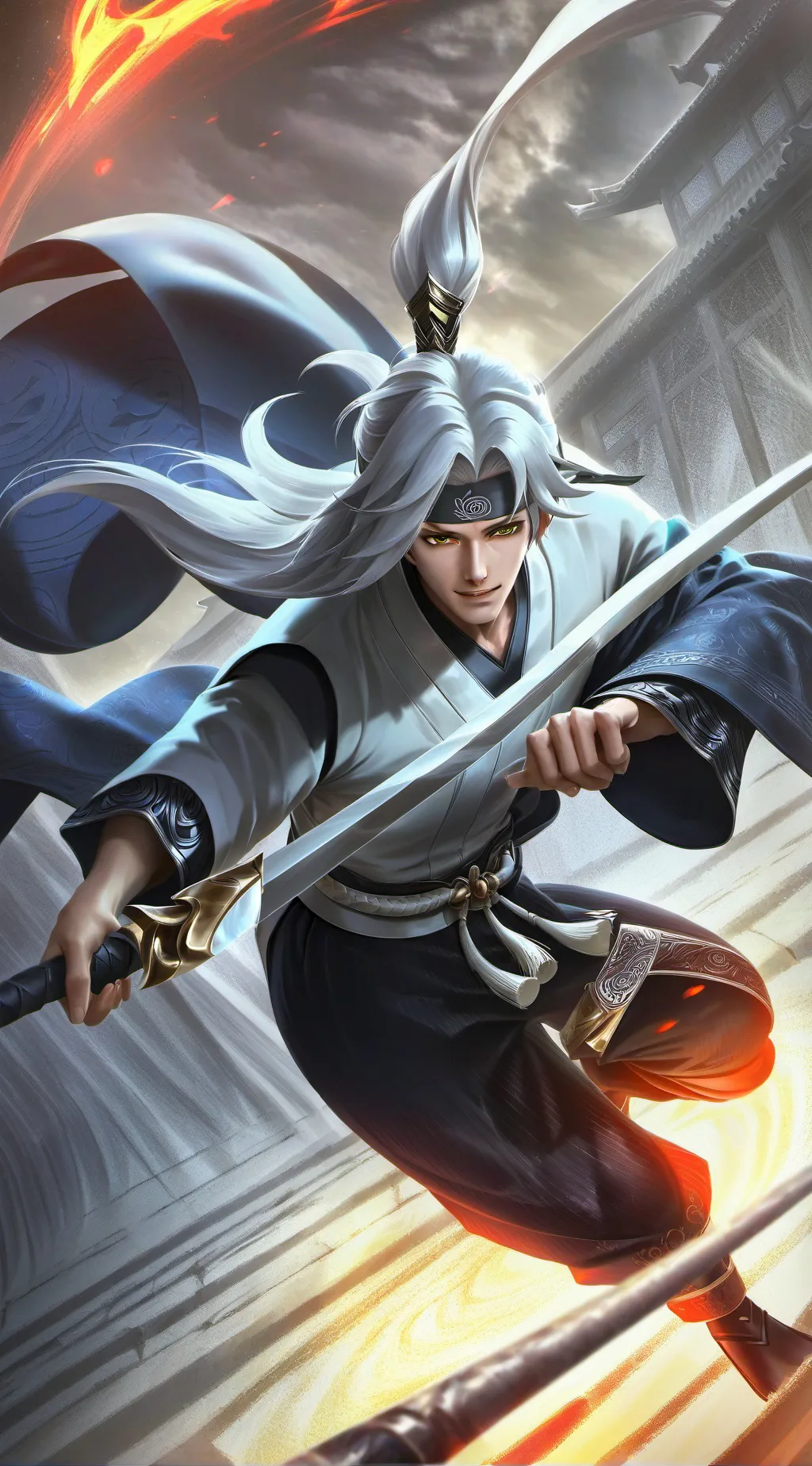 ai character: Gin Ichimaru background
