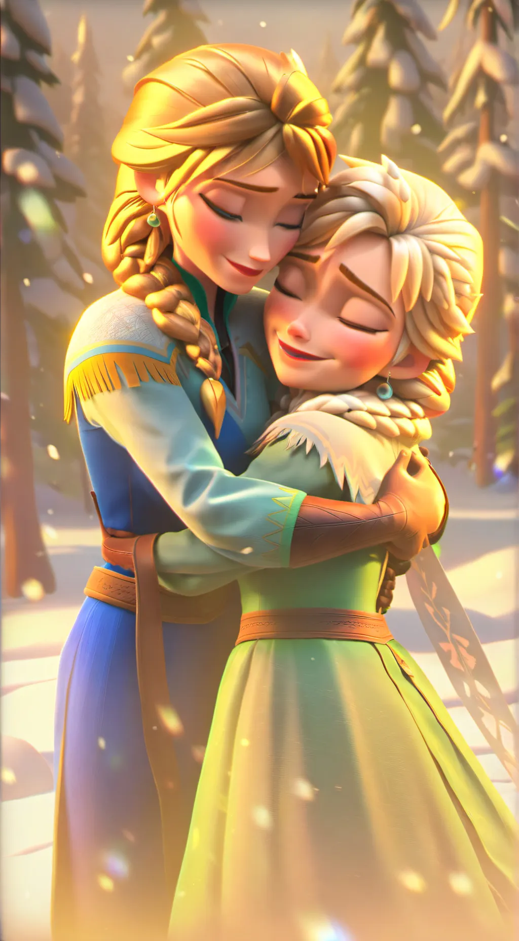 ai character: Frozen  background