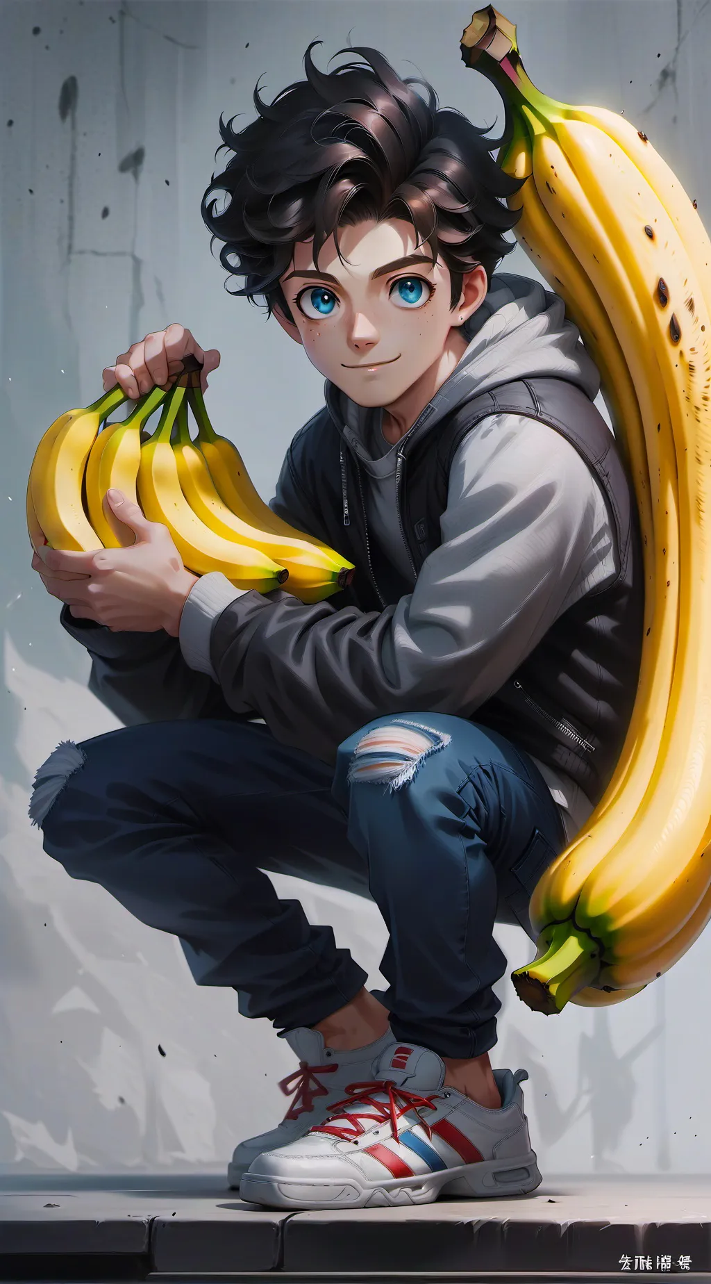 ai character: Banano background