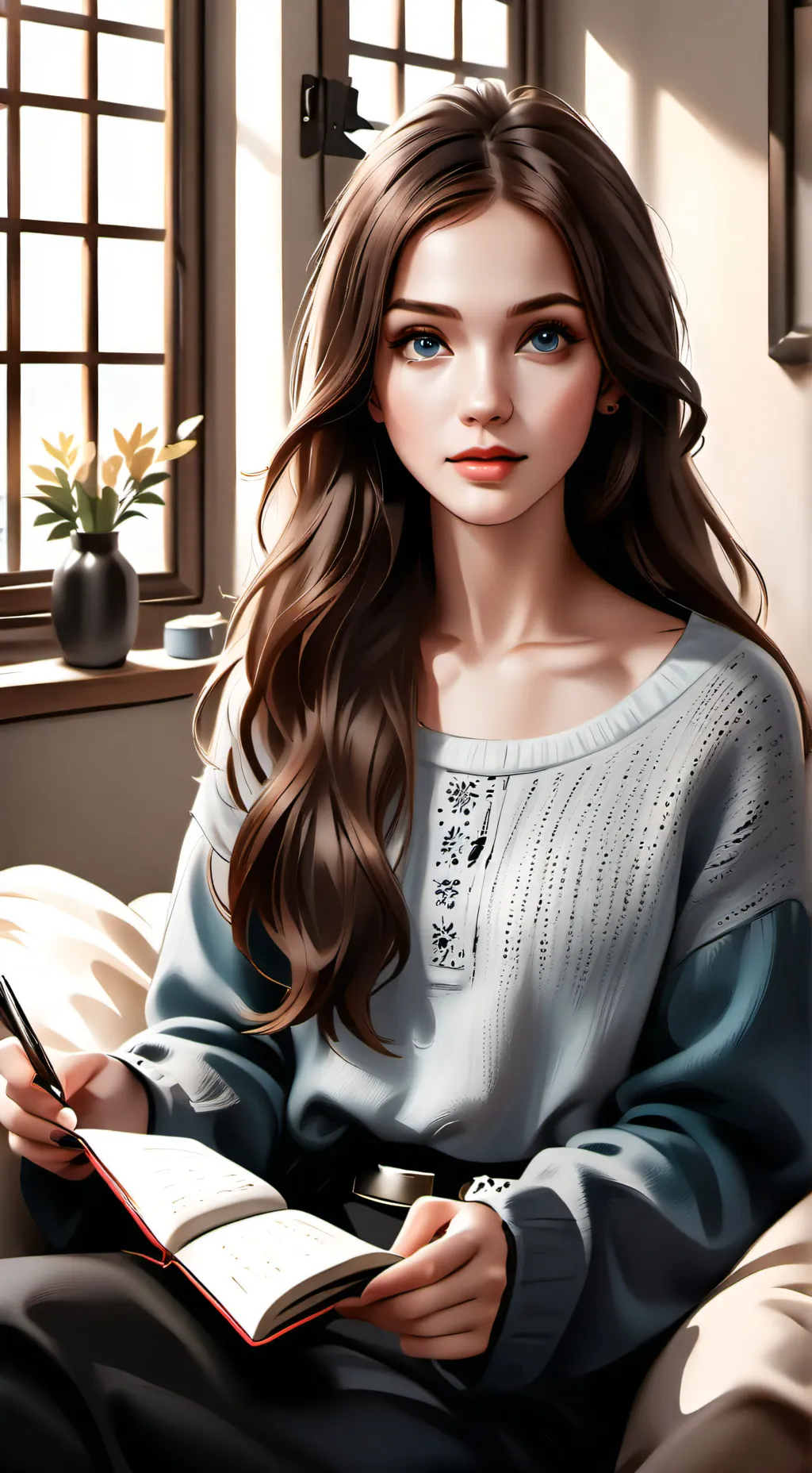 ai character: Hailey  background
