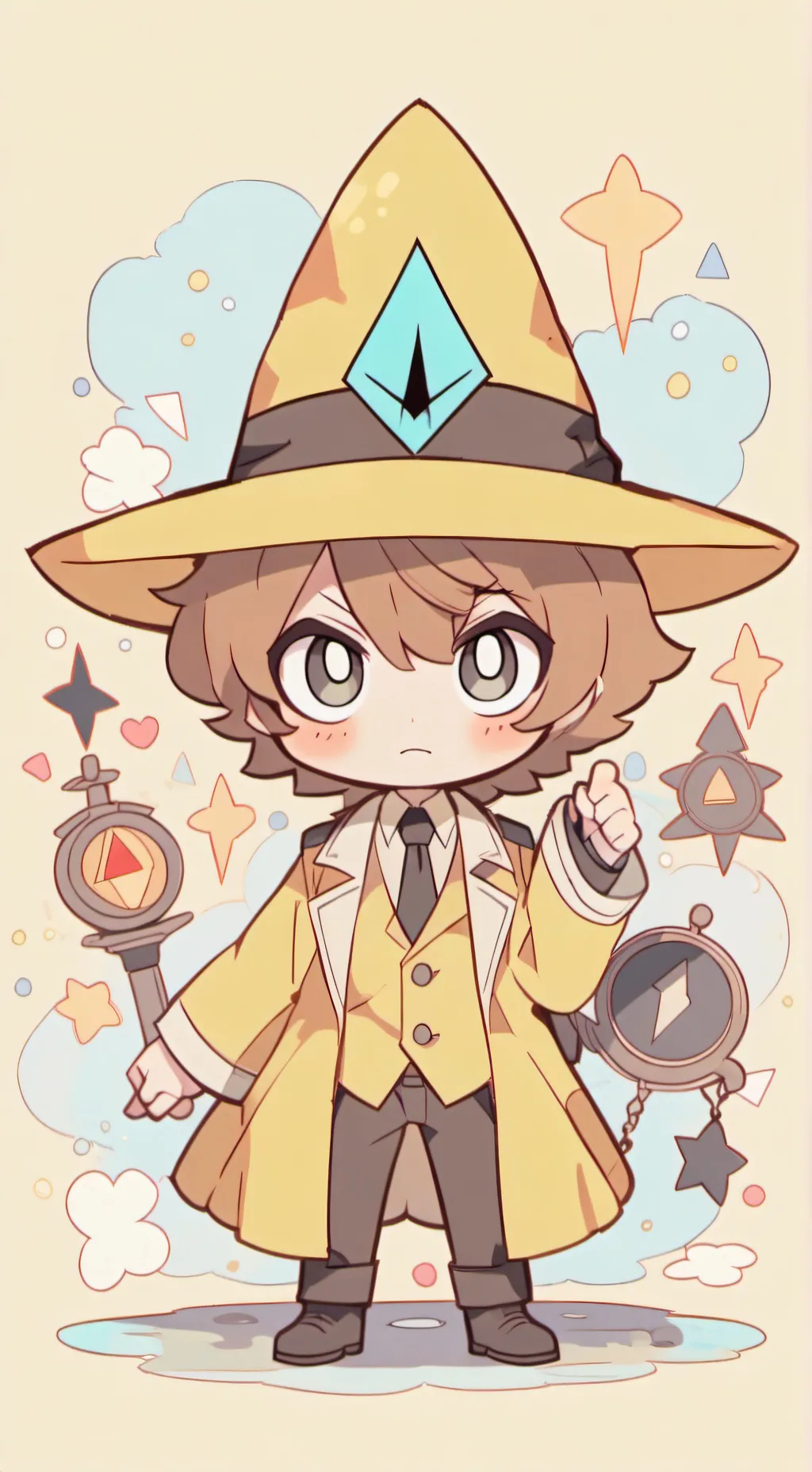 ai character: ⚠️👁bill cipher👁⚠️ background