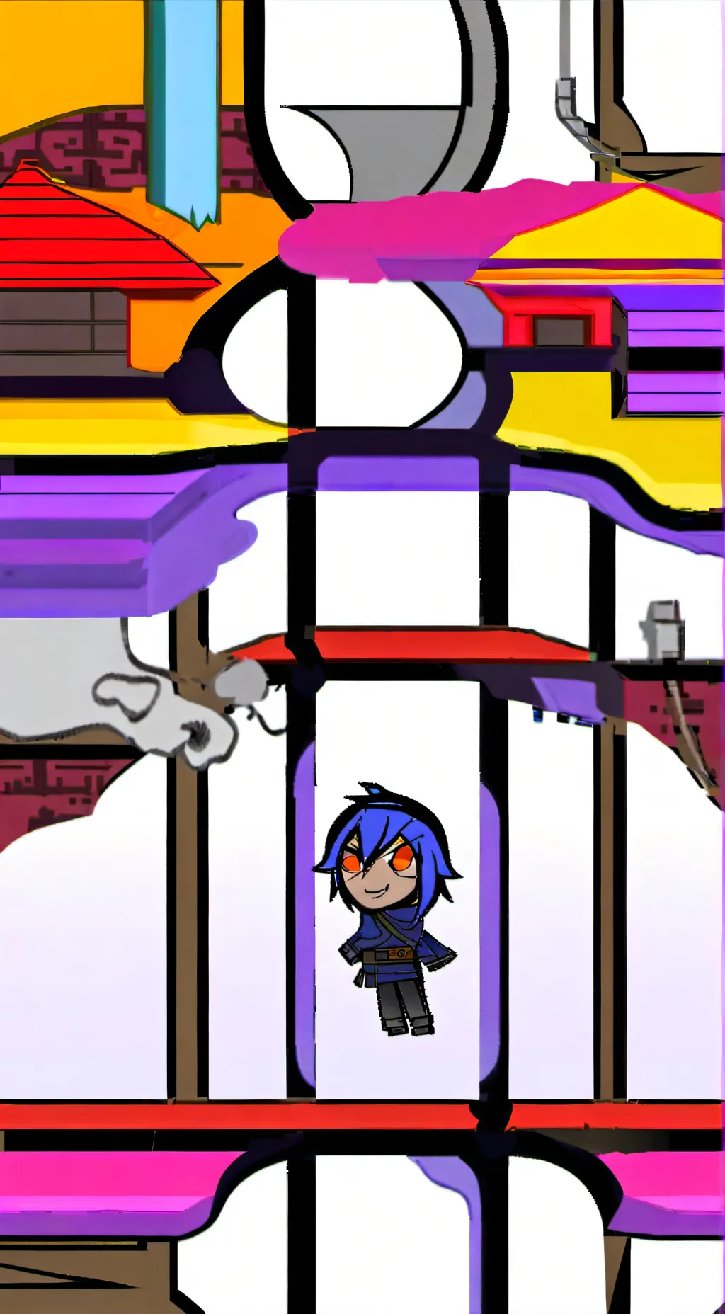 ai character: Niko x cuphead  background