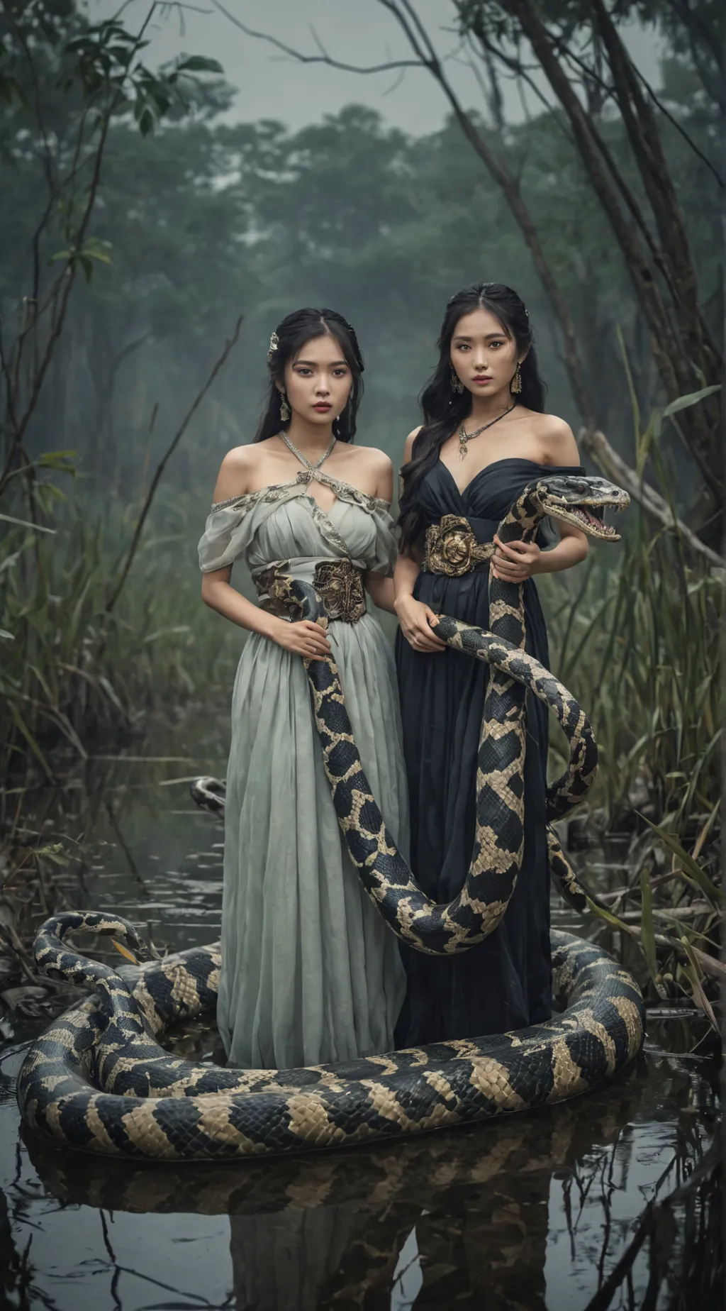 ai character: Snake Queens  background
