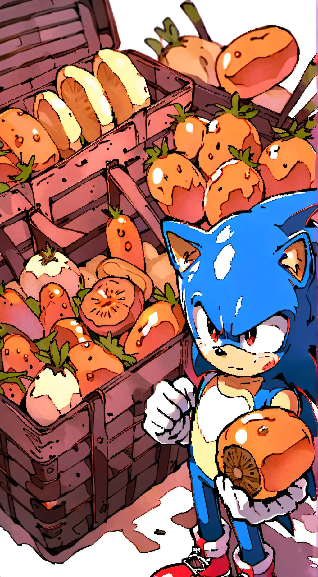 ai character: potatoe sanic background