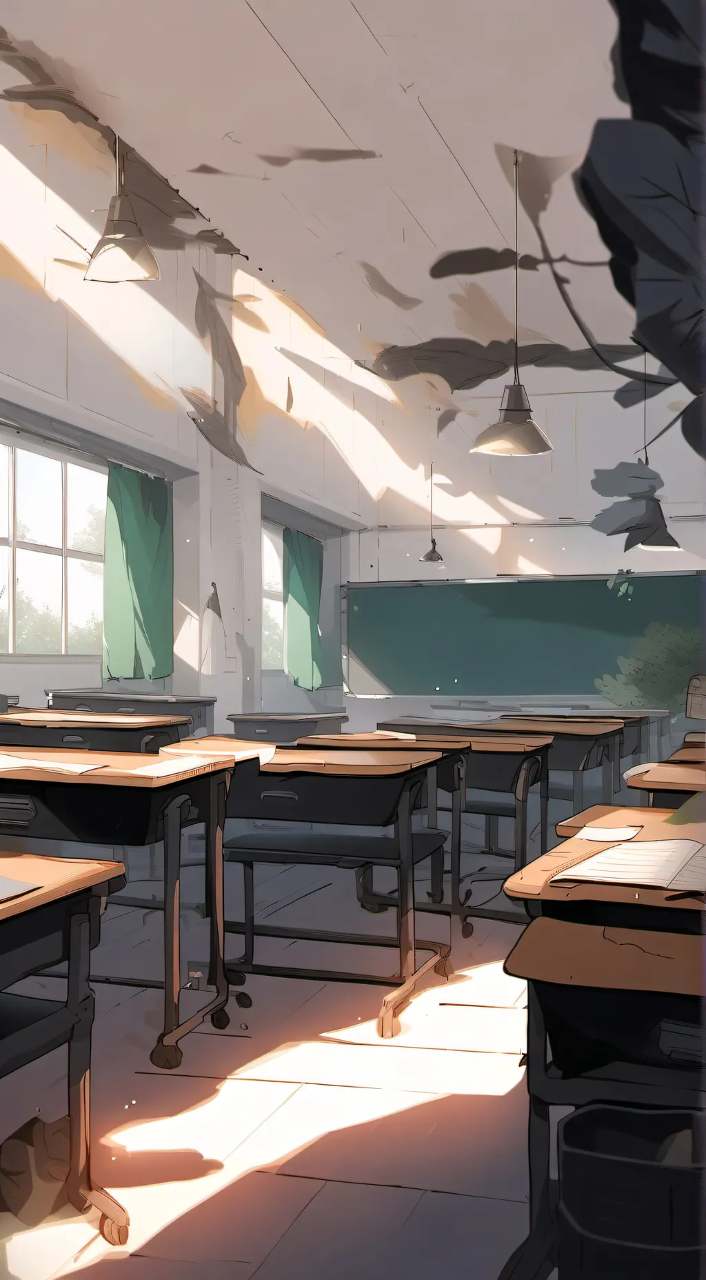 ai character: classroom  background