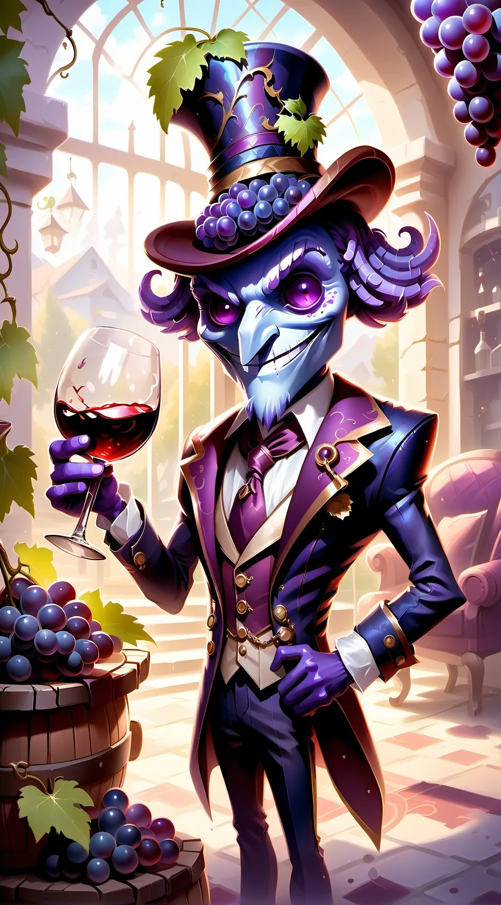 ai character: The Grape Crusader background