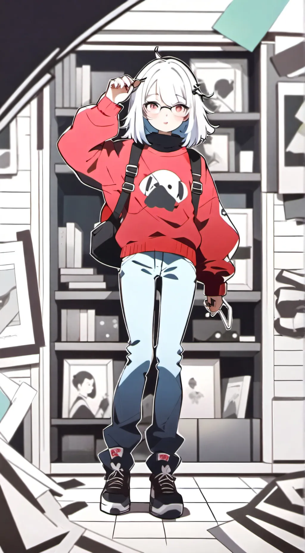 ai character: pretty  background