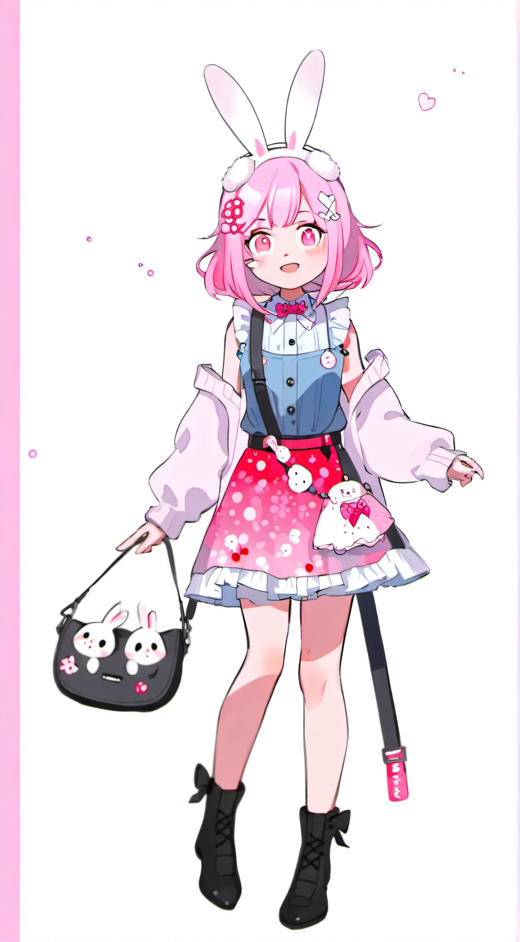 ai character: 🩷Pink Rabbit🩷 background