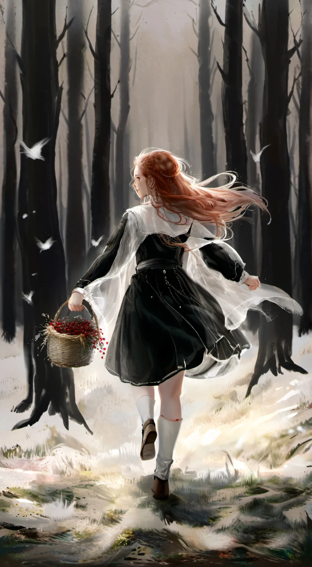 ai character: Run away background
