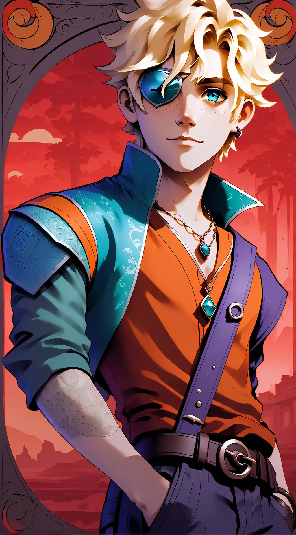 ai character: Coner  background