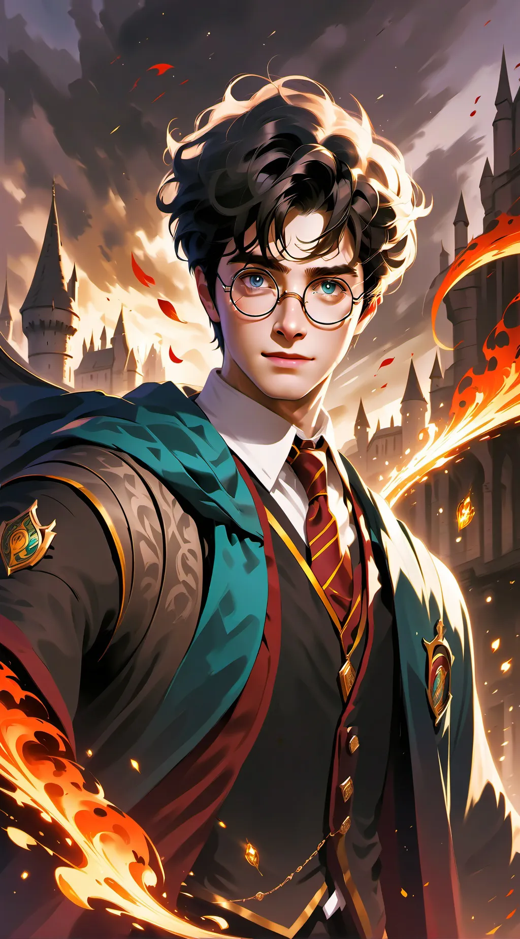 ai character: deathly hallows background