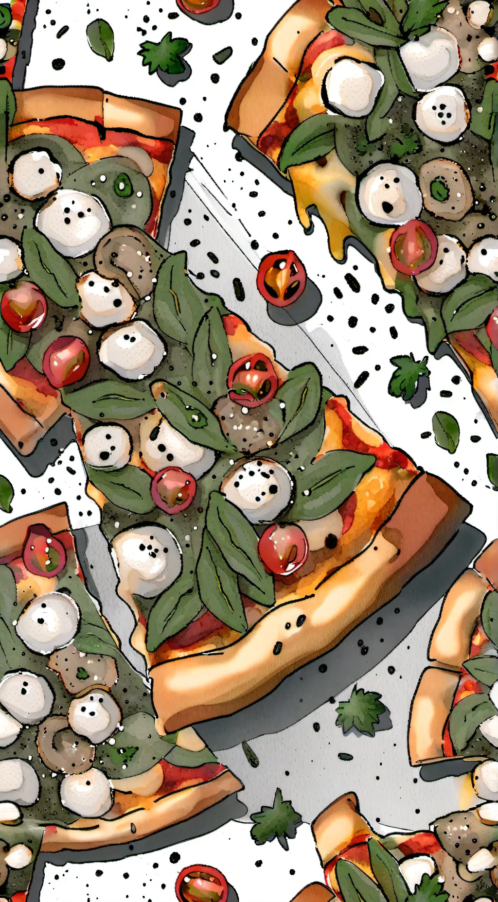 ai character: pizza background