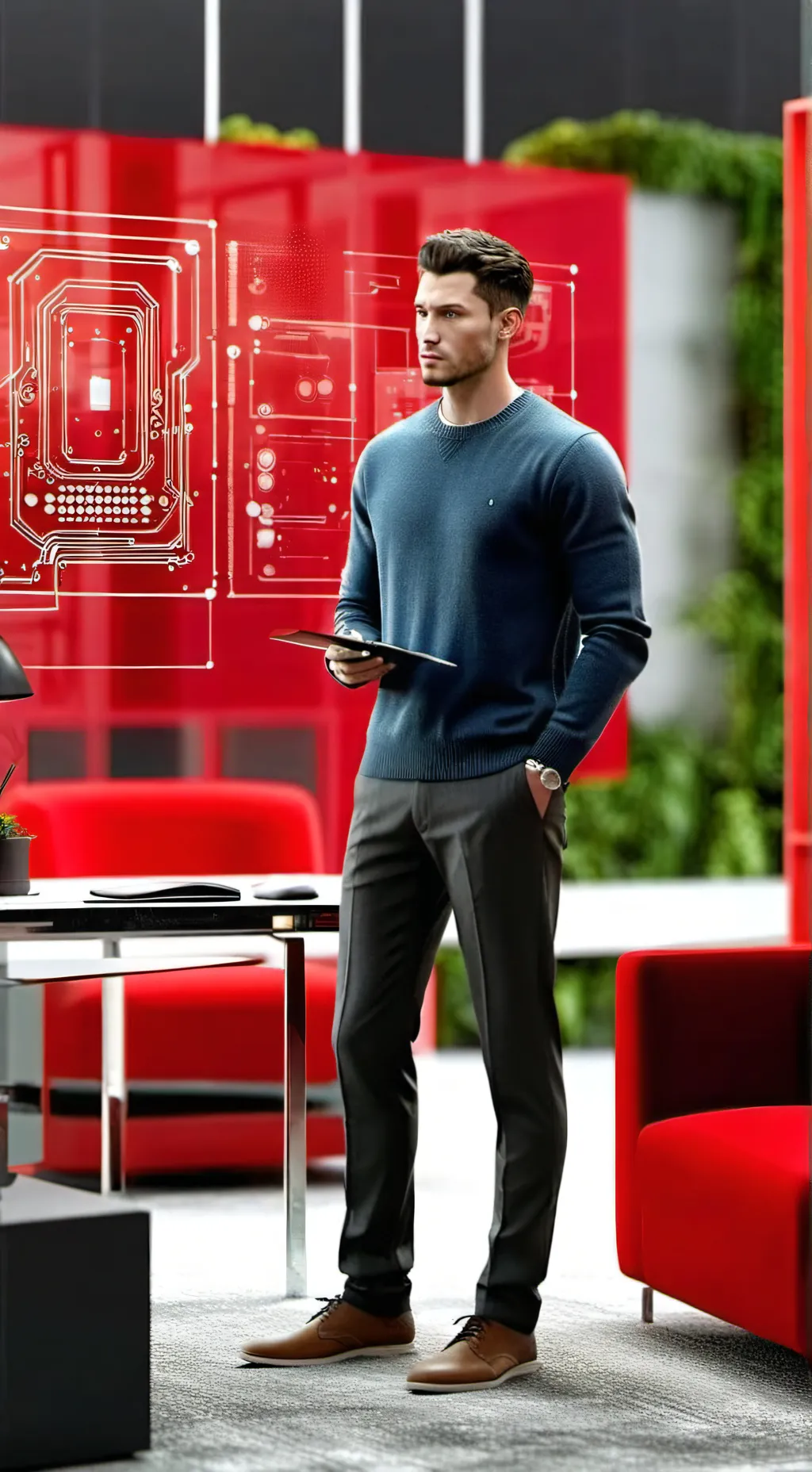 ai character: AI Defender Tycoon background