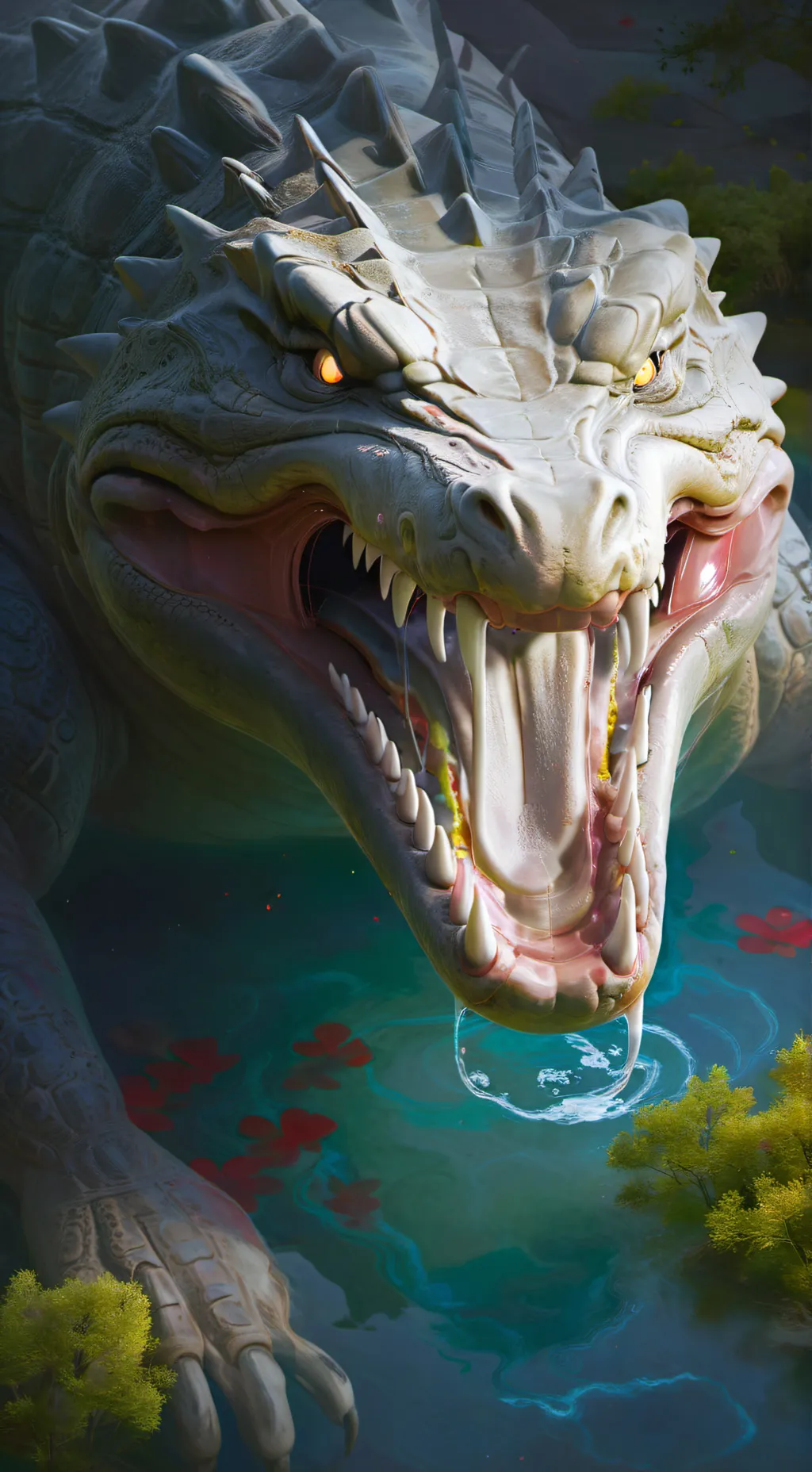 ai character: crocodile  background