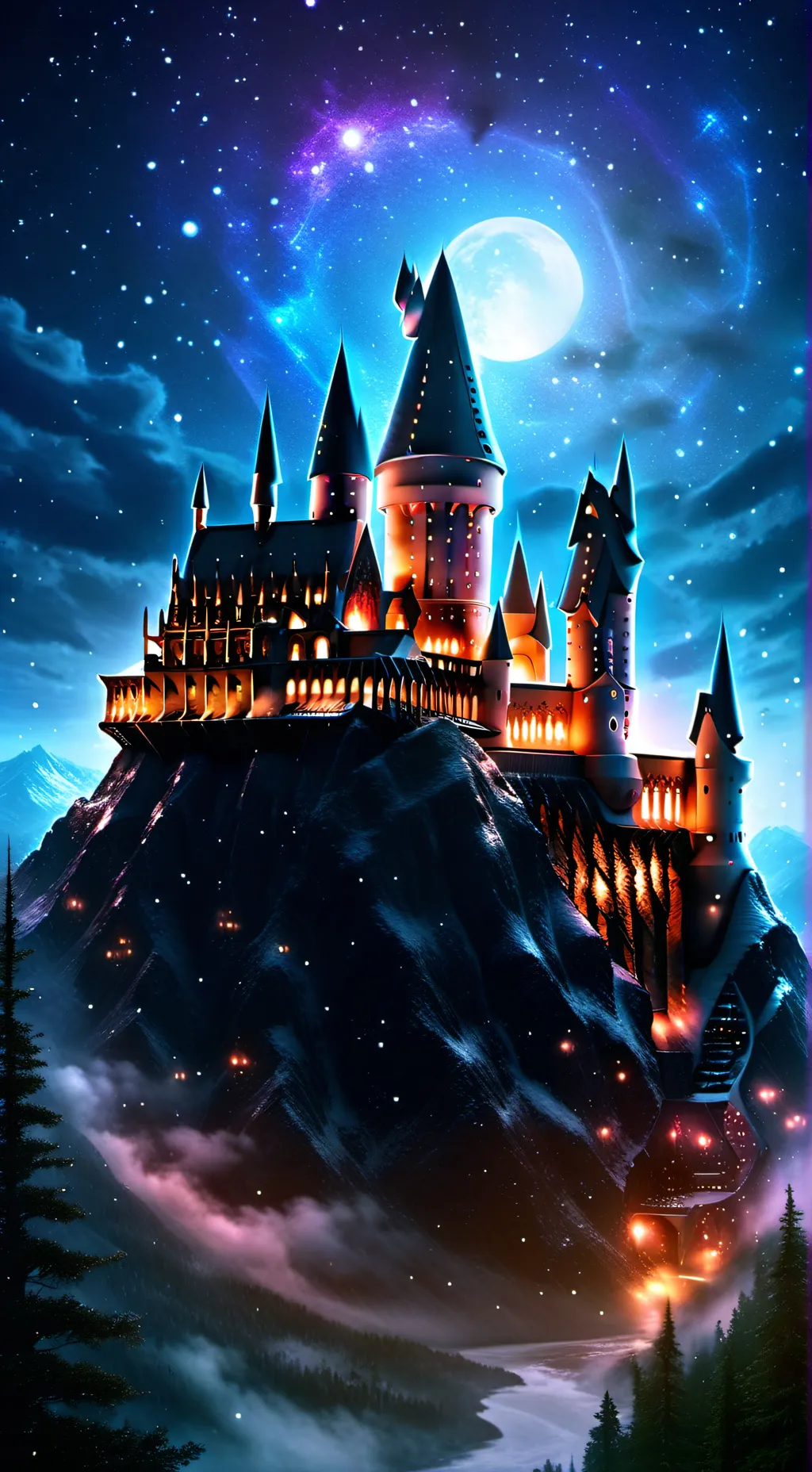ai character: Hogwarts  background