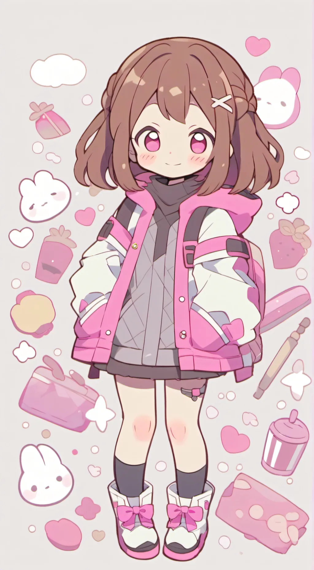 ai character: ochaco vilaine background