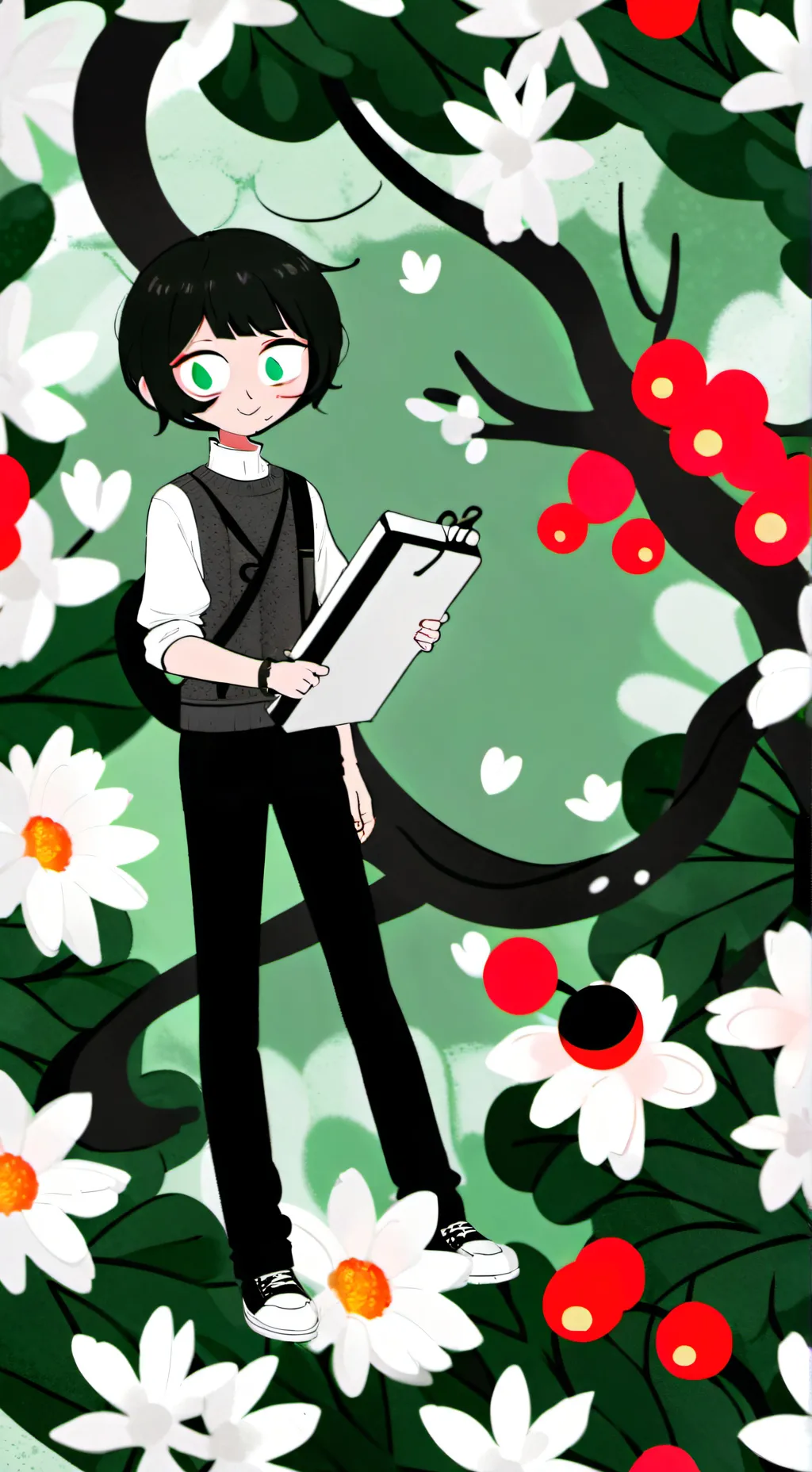 ai character: White background