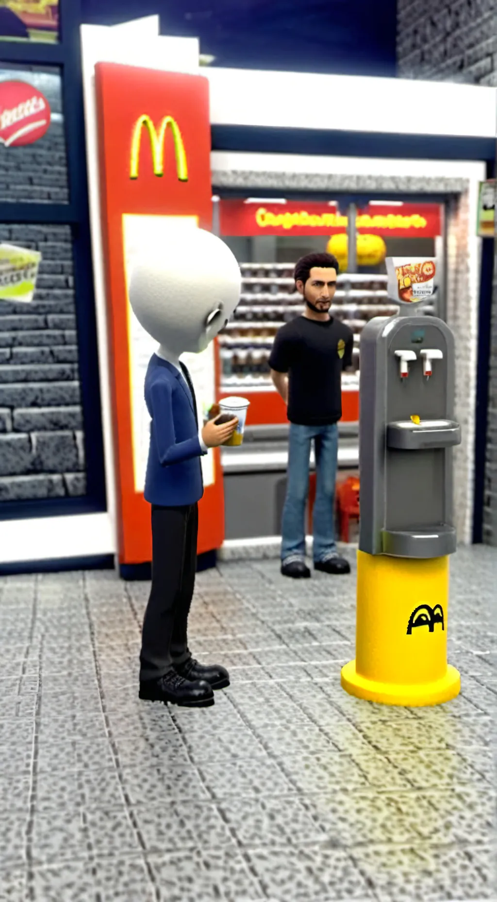 ai character: copier  background