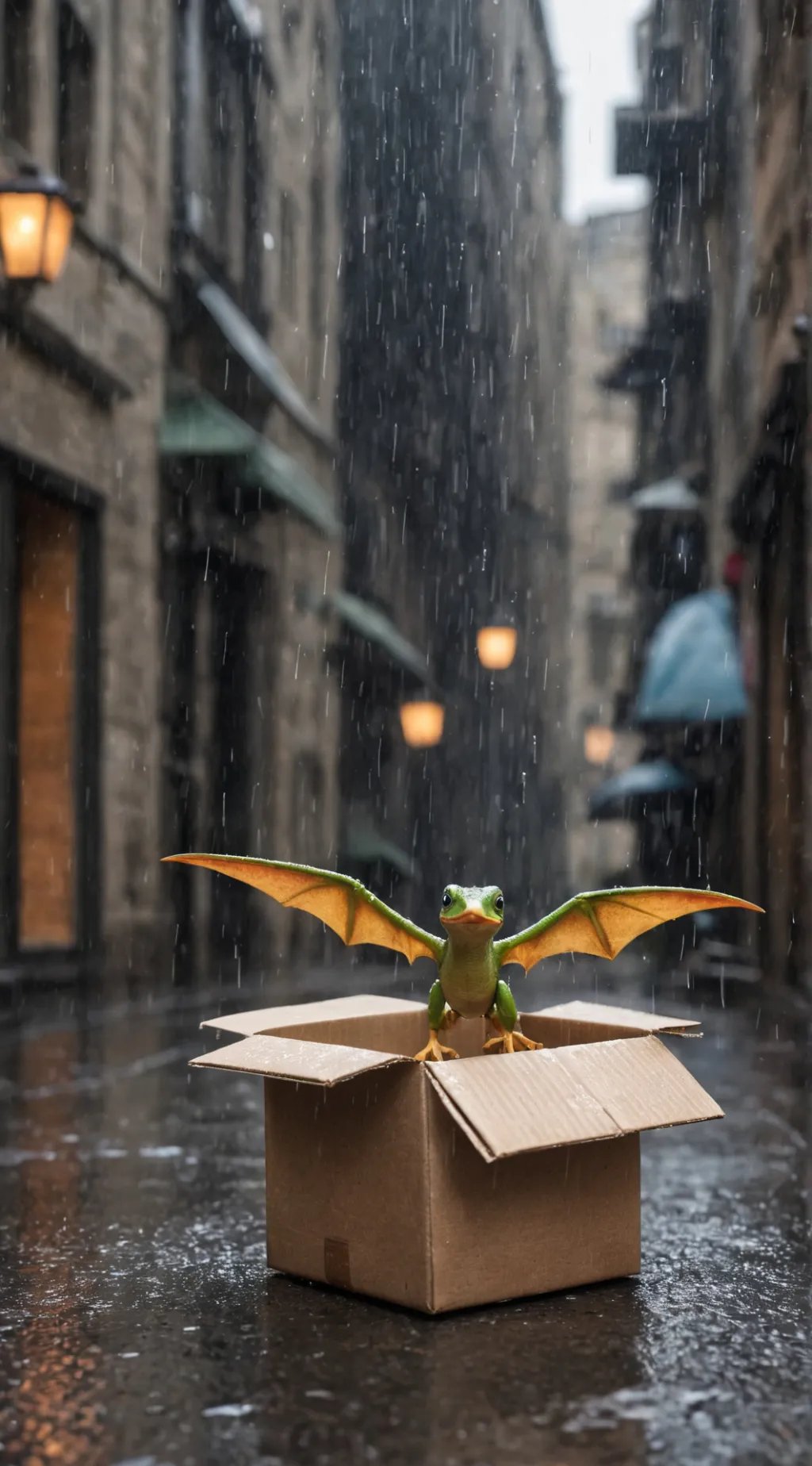 ai character: baby pterodactyl background