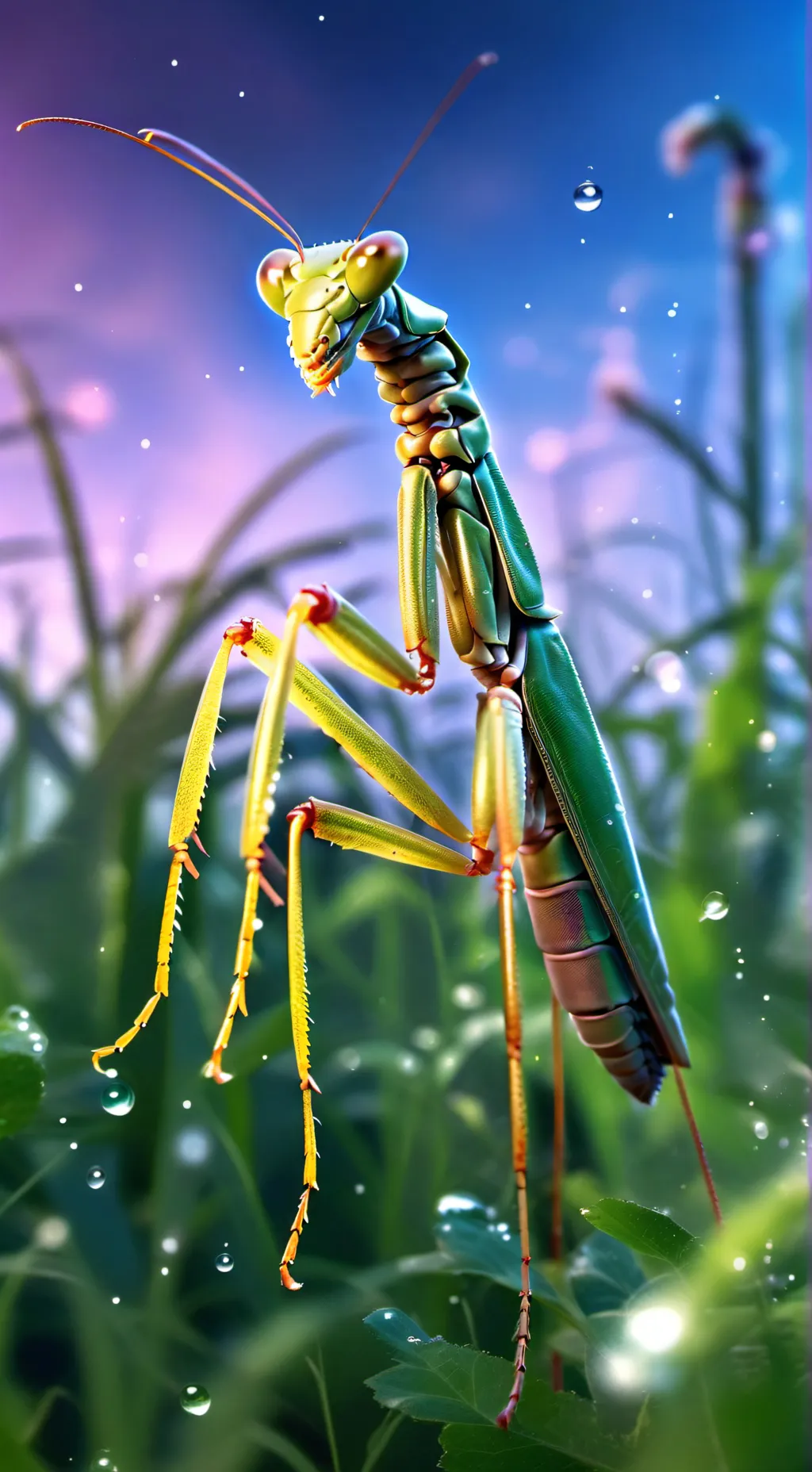 ai character: Praying Mantis: Ve background