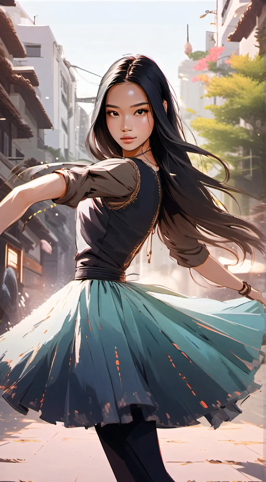 ai character: Monica  background