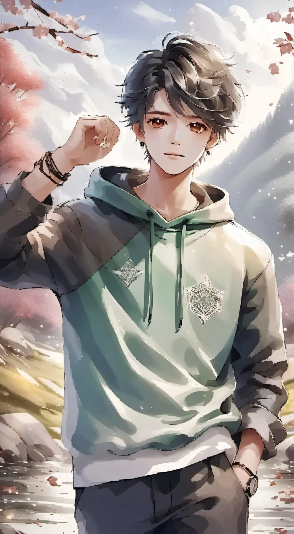 ai character: Eddsworld edd  background