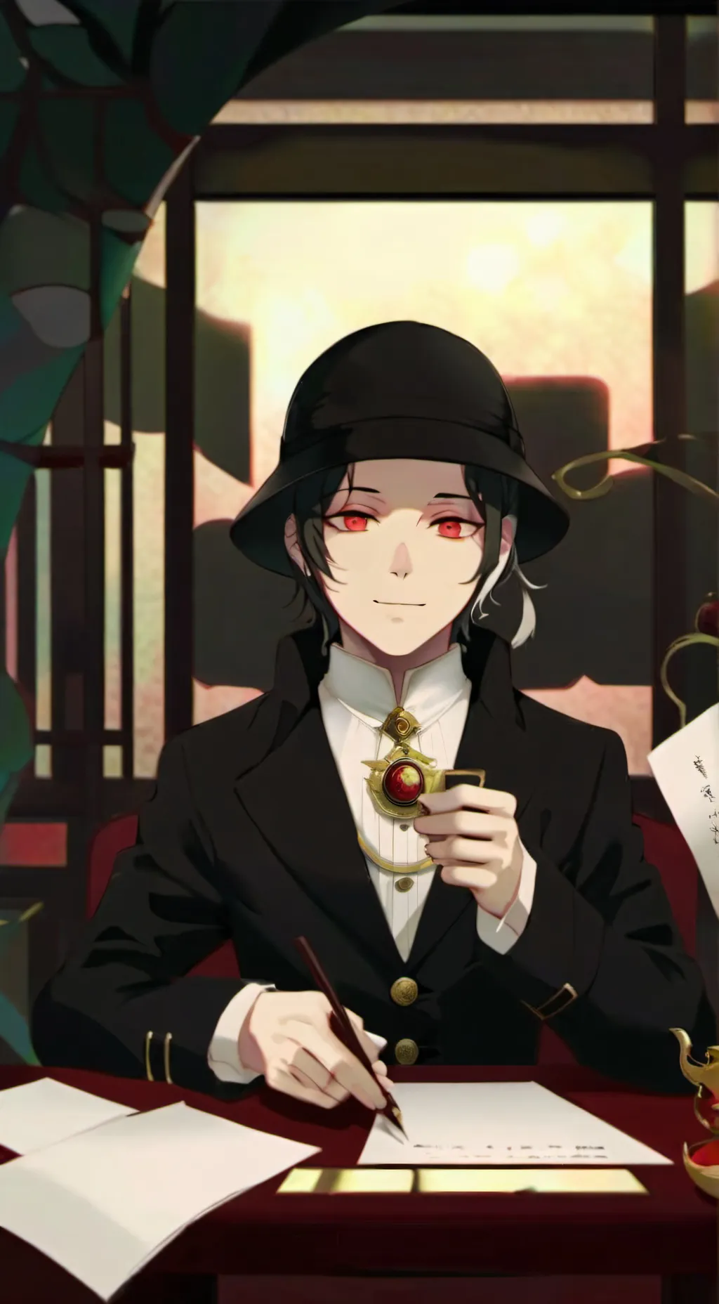 ai character: kny DEMON??!! background