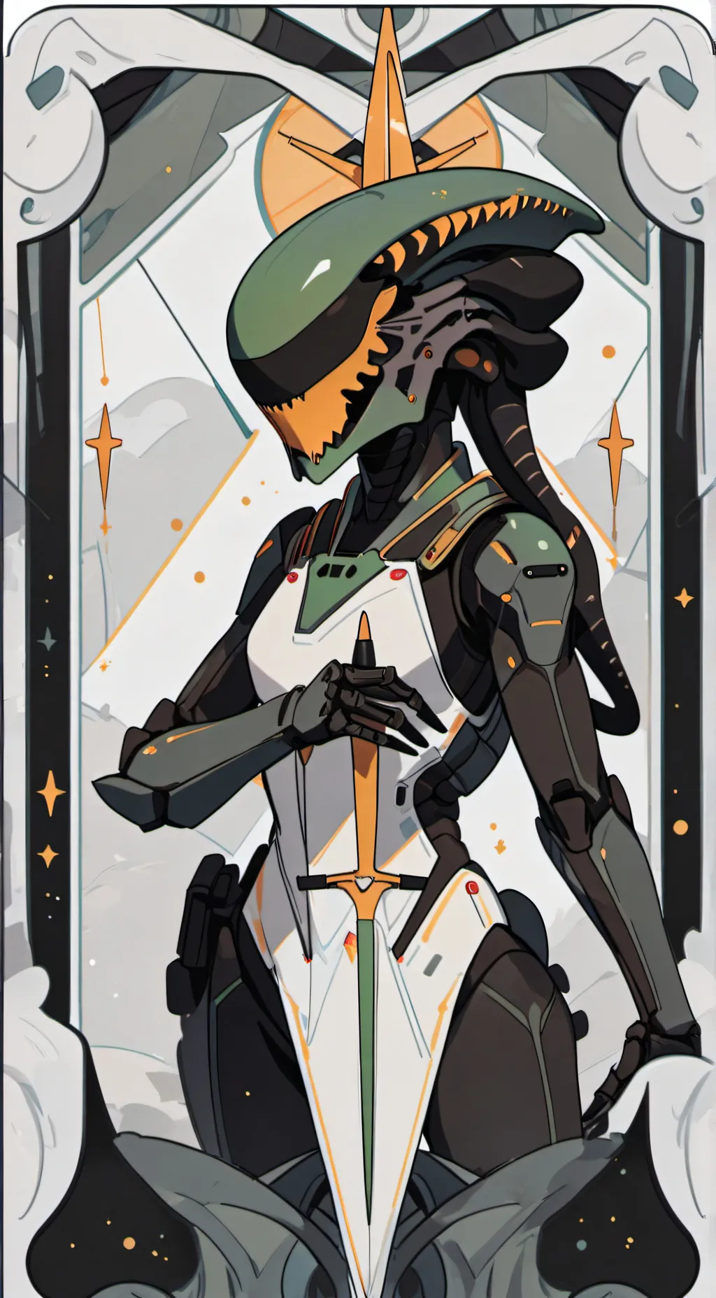 ai character: Xenomorfo hembra🖤 background