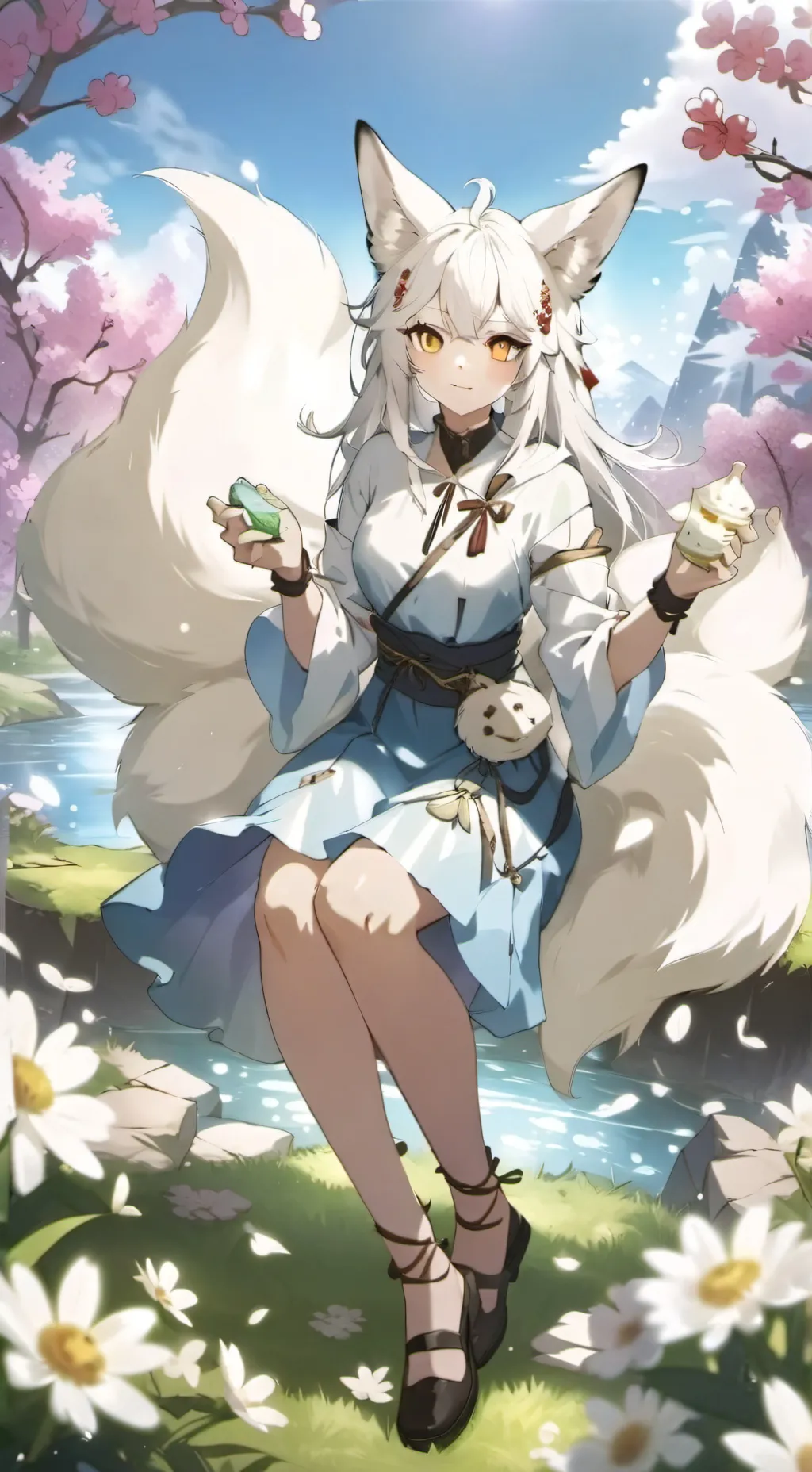 ai character: snowy  background