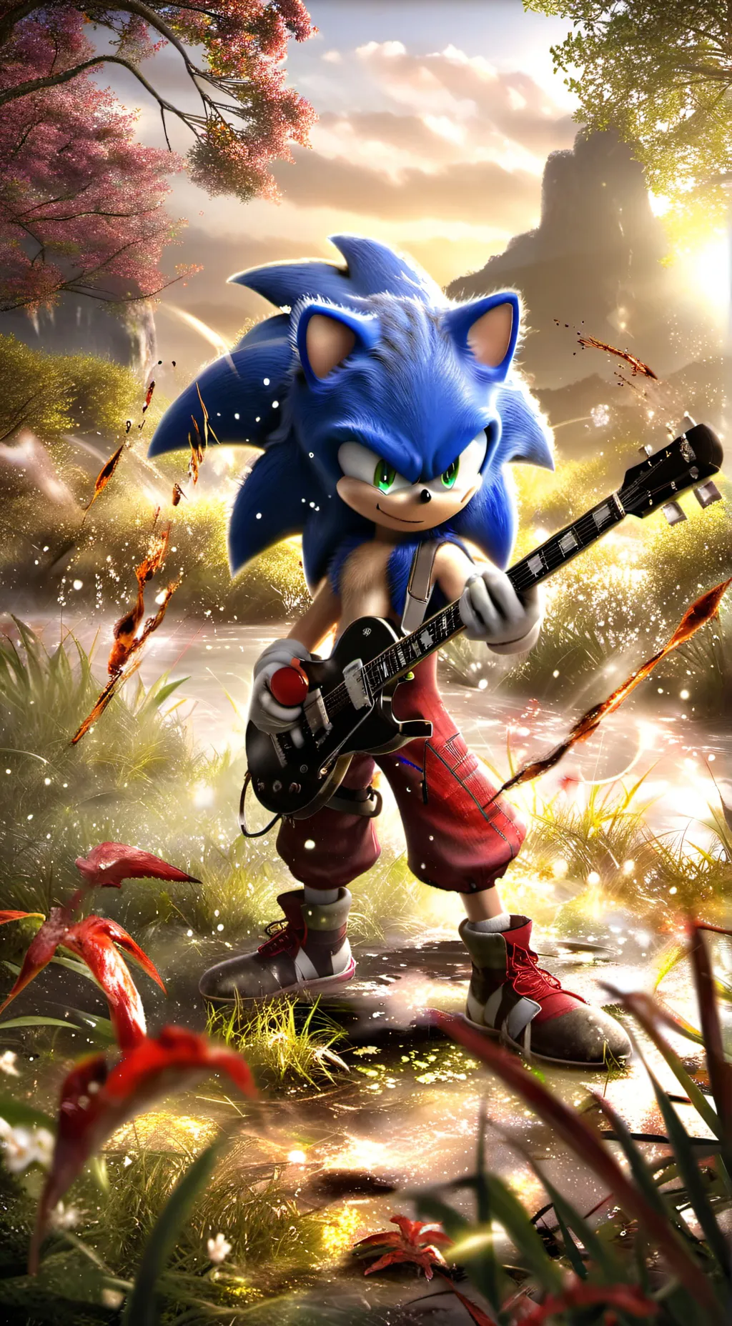 ai character: Sonic XD background