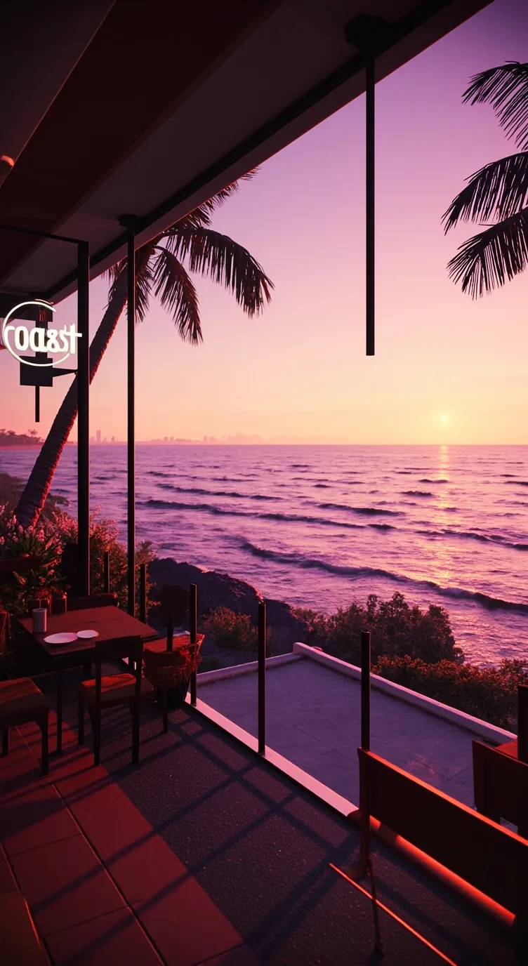 ai character: Coast Cafe background