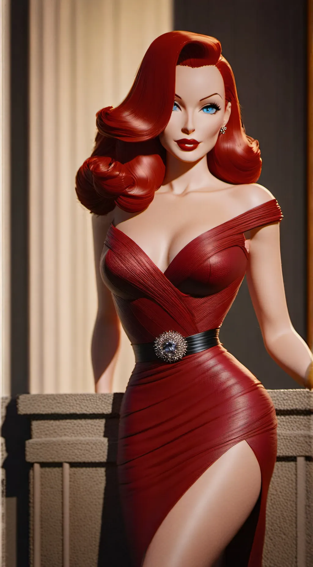 ai character: Jessica  Rabbit background