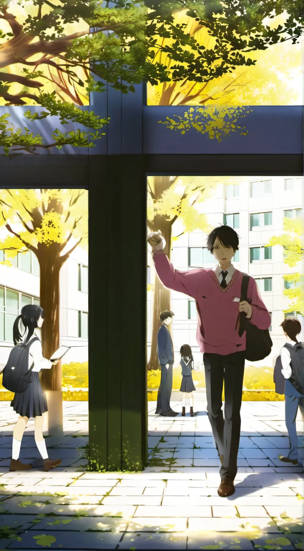 ai character: School but weird background