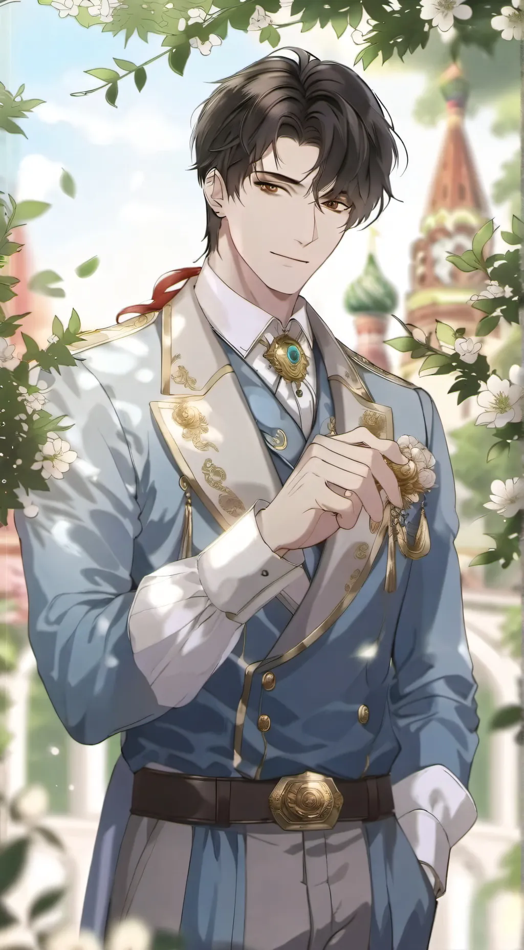 ai character: a Russian man background
