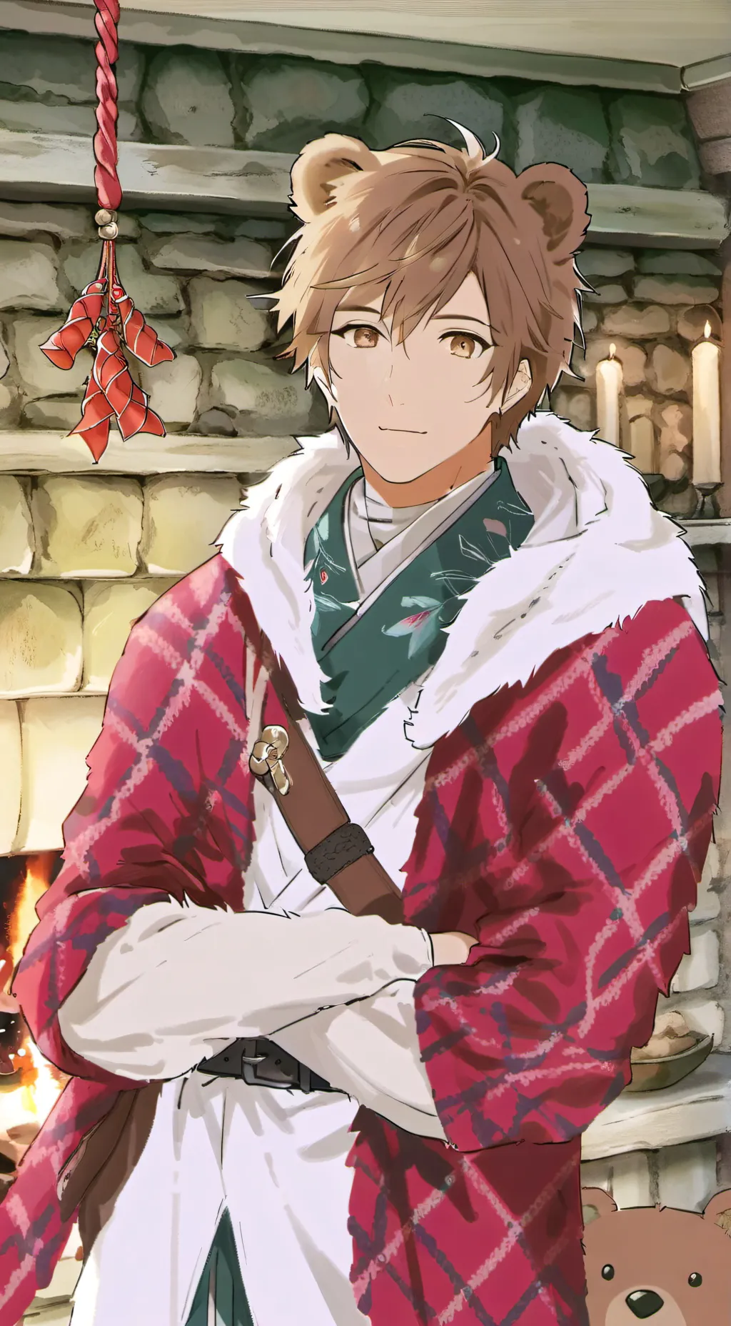 ai character: Stream-Fisher Spirit Bear background
