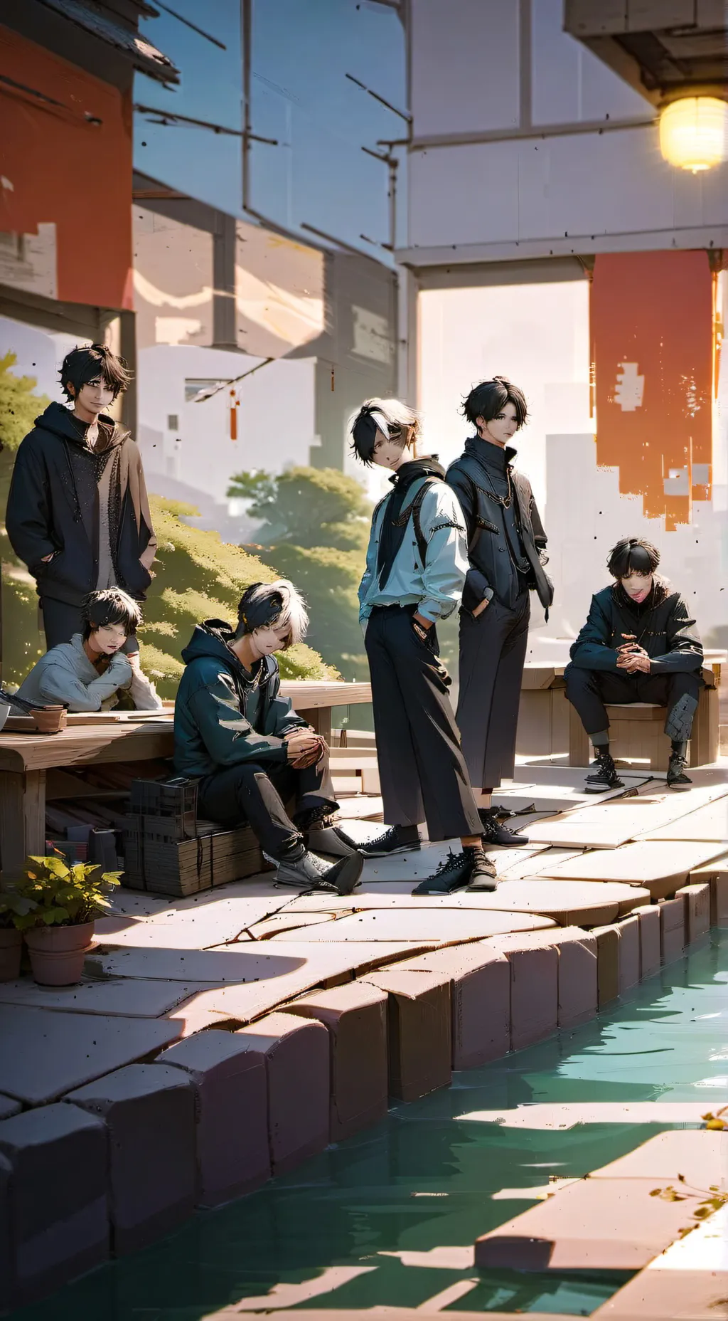 ai character: Skz omegaverse  background