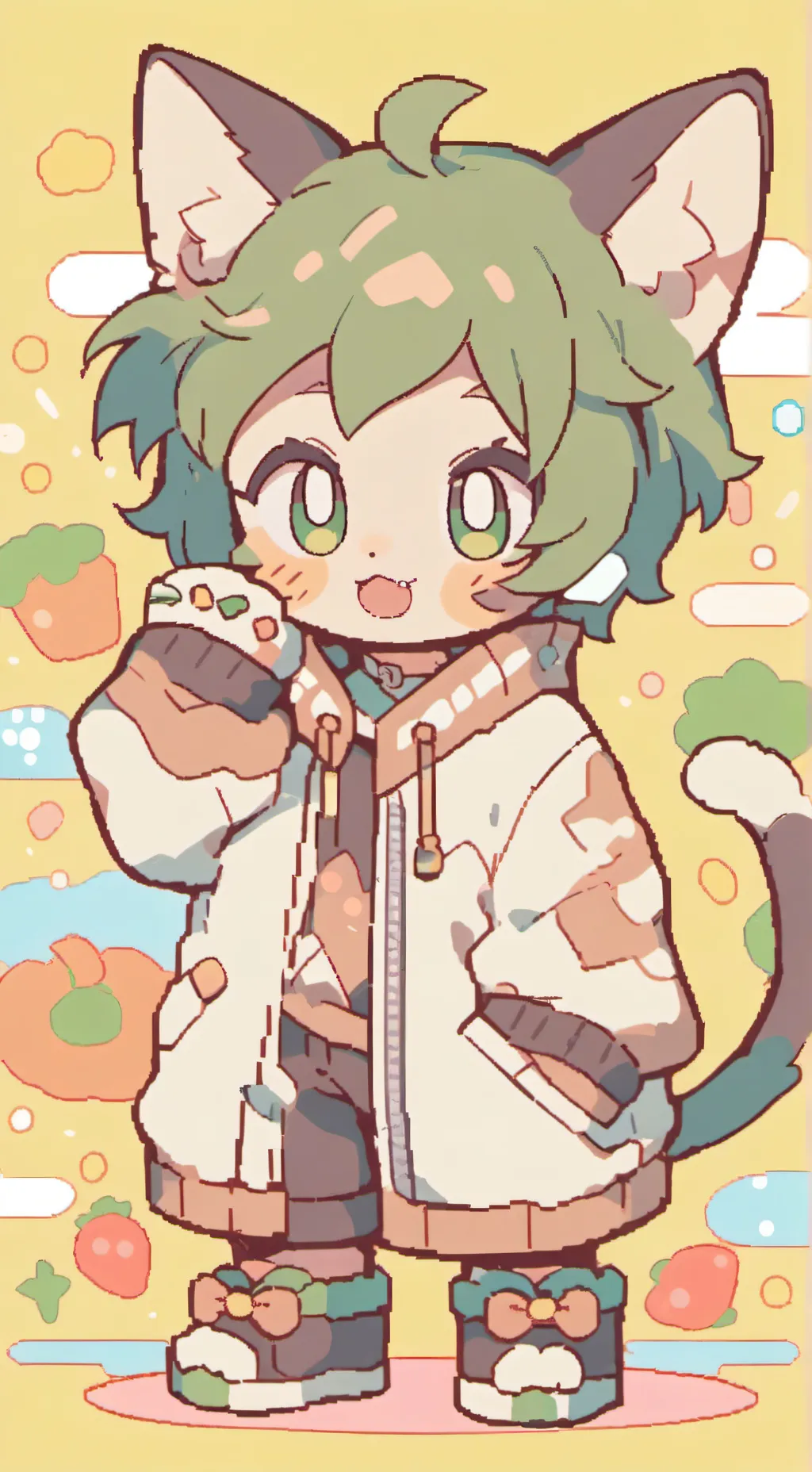 ai character: cat deku background