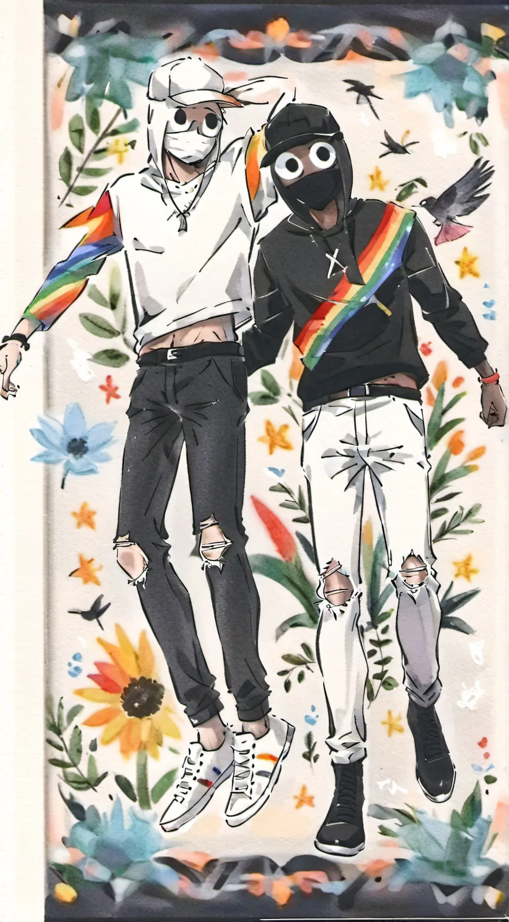 ai character: Jevin X black background