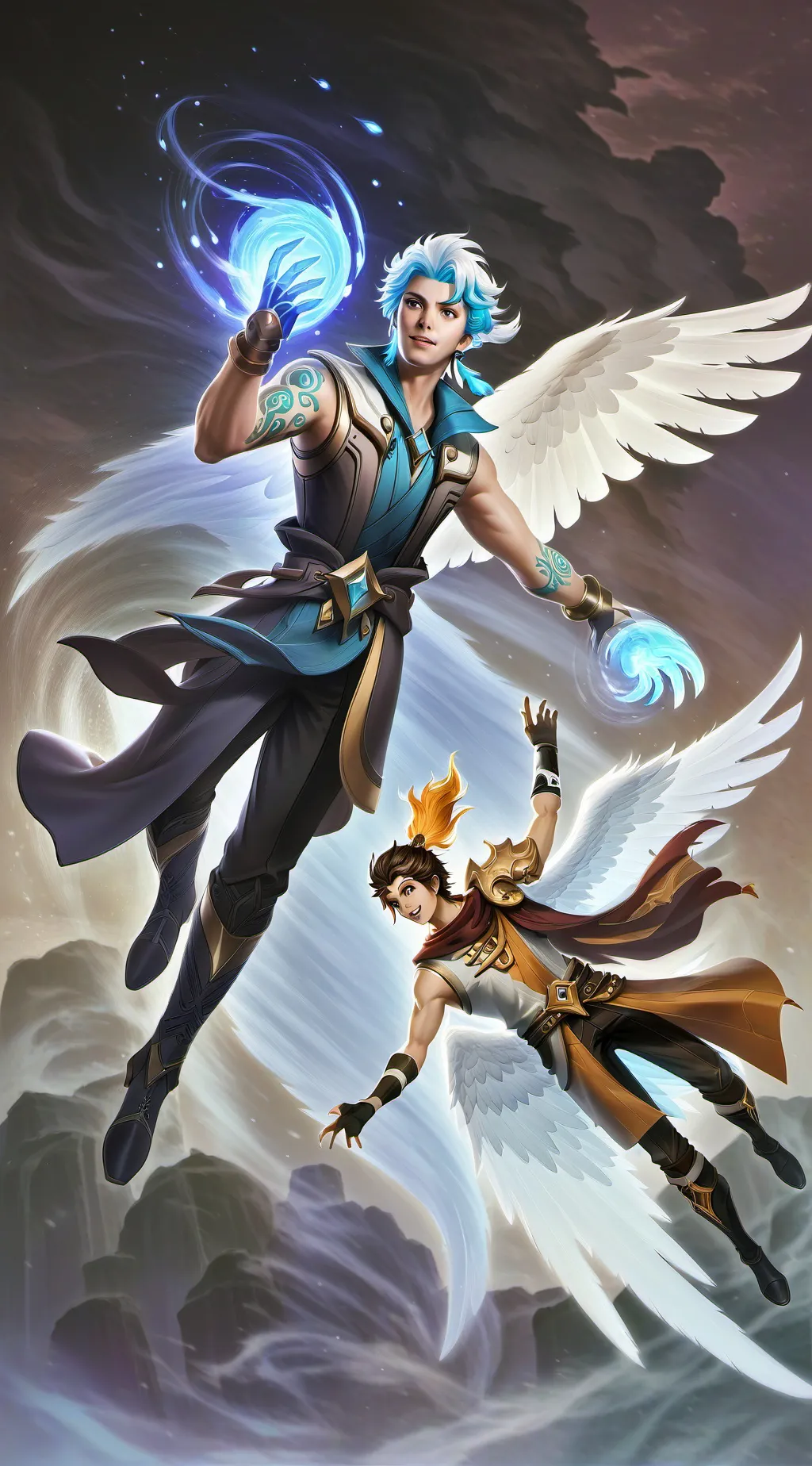 ai character: Hermes x Apollo  background